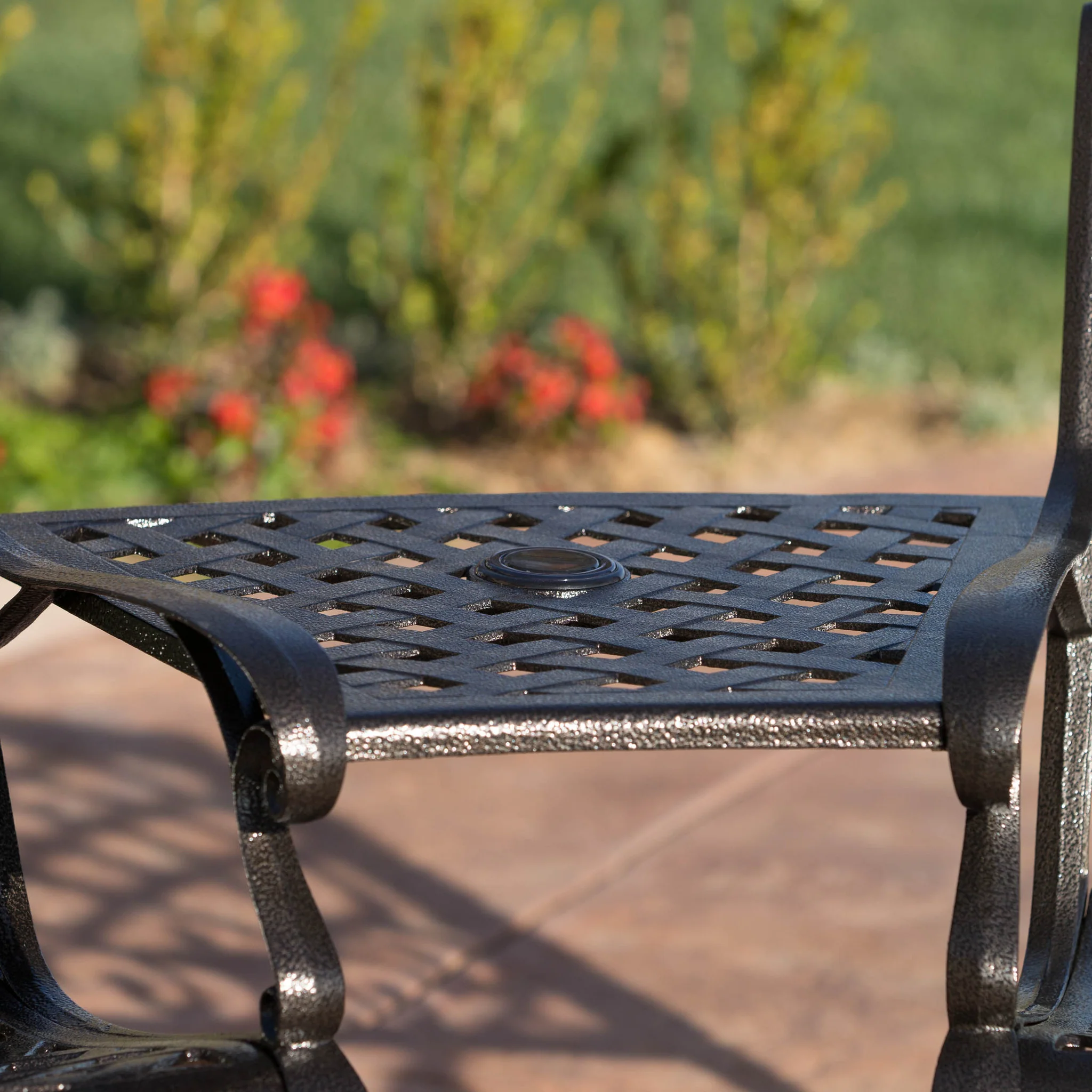 Prague Outdoor Cast Aluminum 2-Seater Set - furnishings