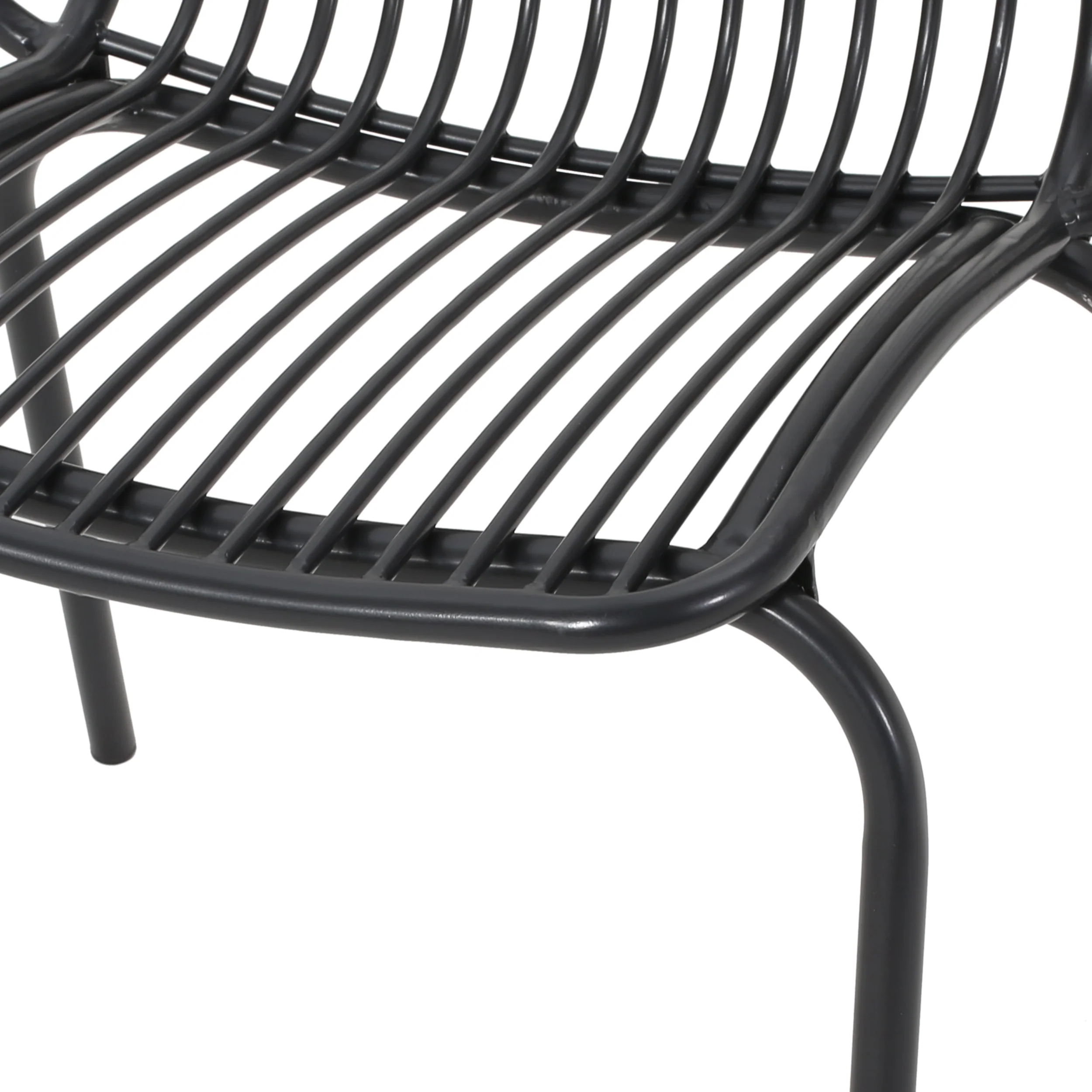 Emily Outdoor Modern Iron 2 Seater Chat Set - furnishings