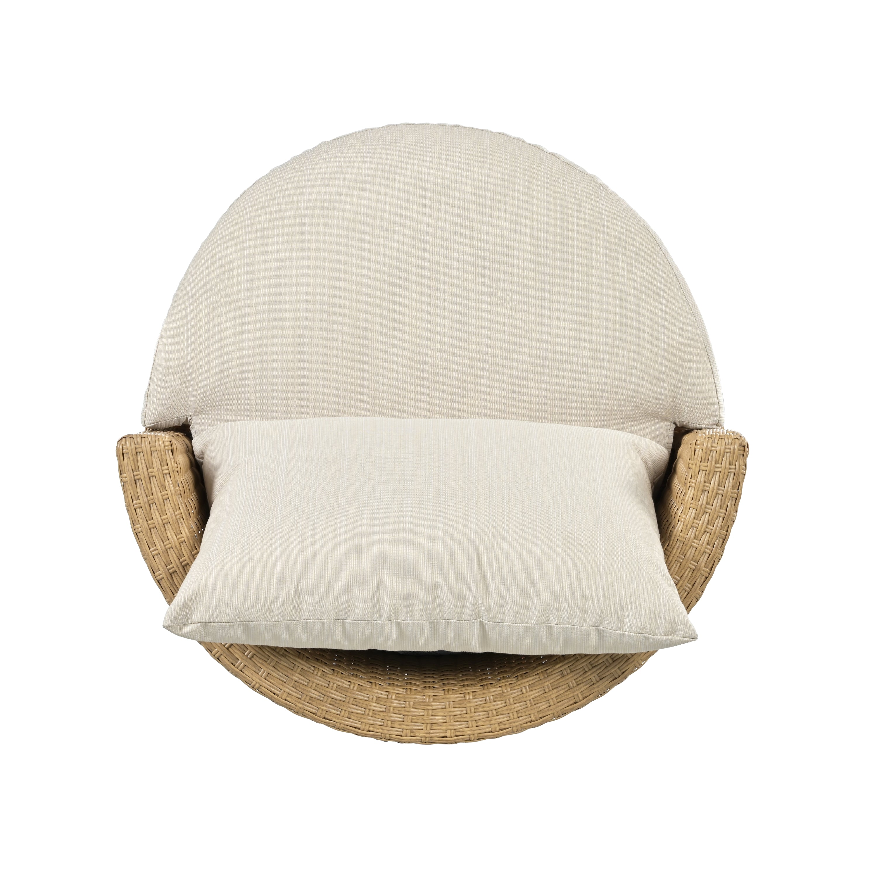 Laurela Outdoor Patio 3pc Boho Faux Wicker Chat Set - furnishings