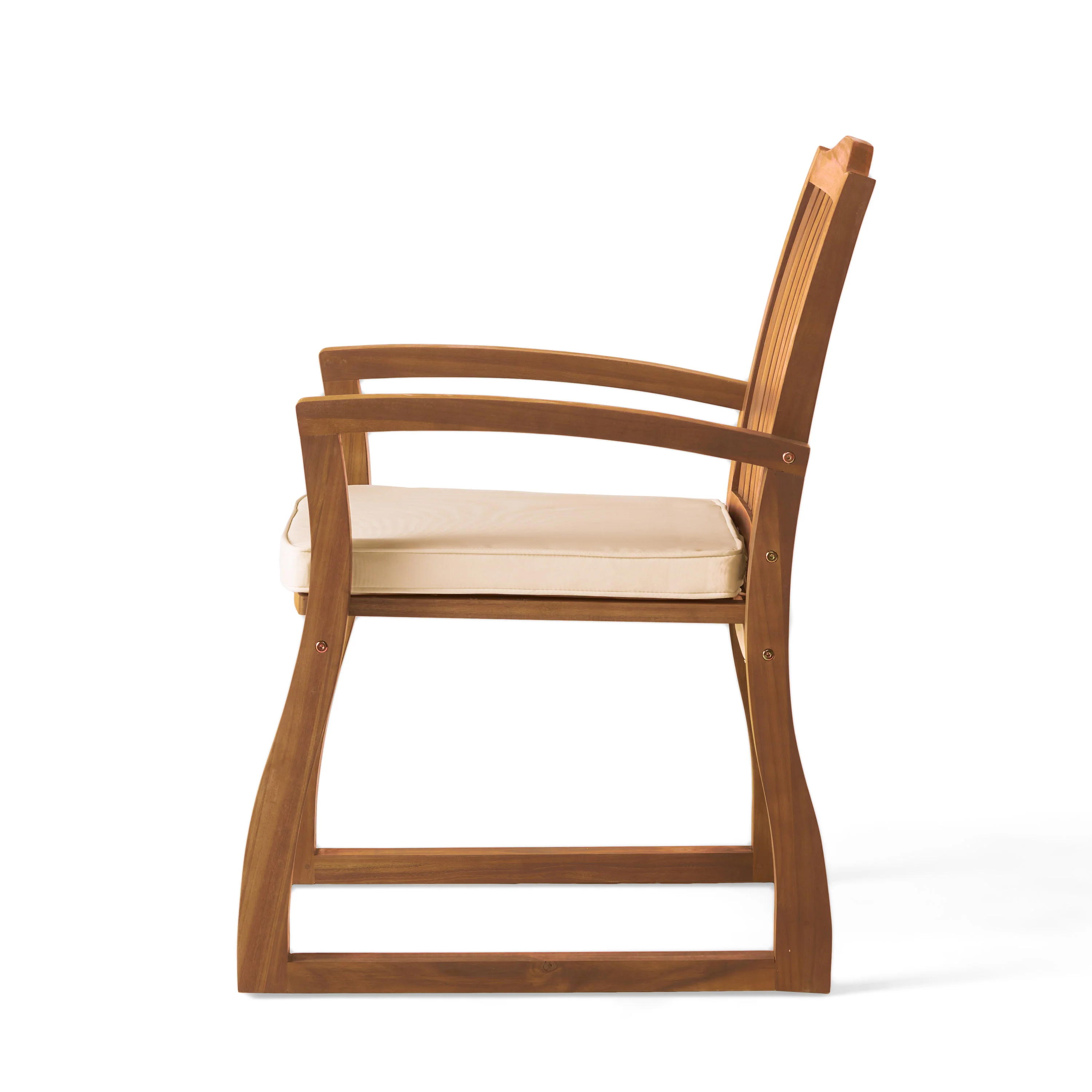 Tampa Teak Finish Acacia Wood Outdoors Dining Chairs (Set of 2) - furnishings