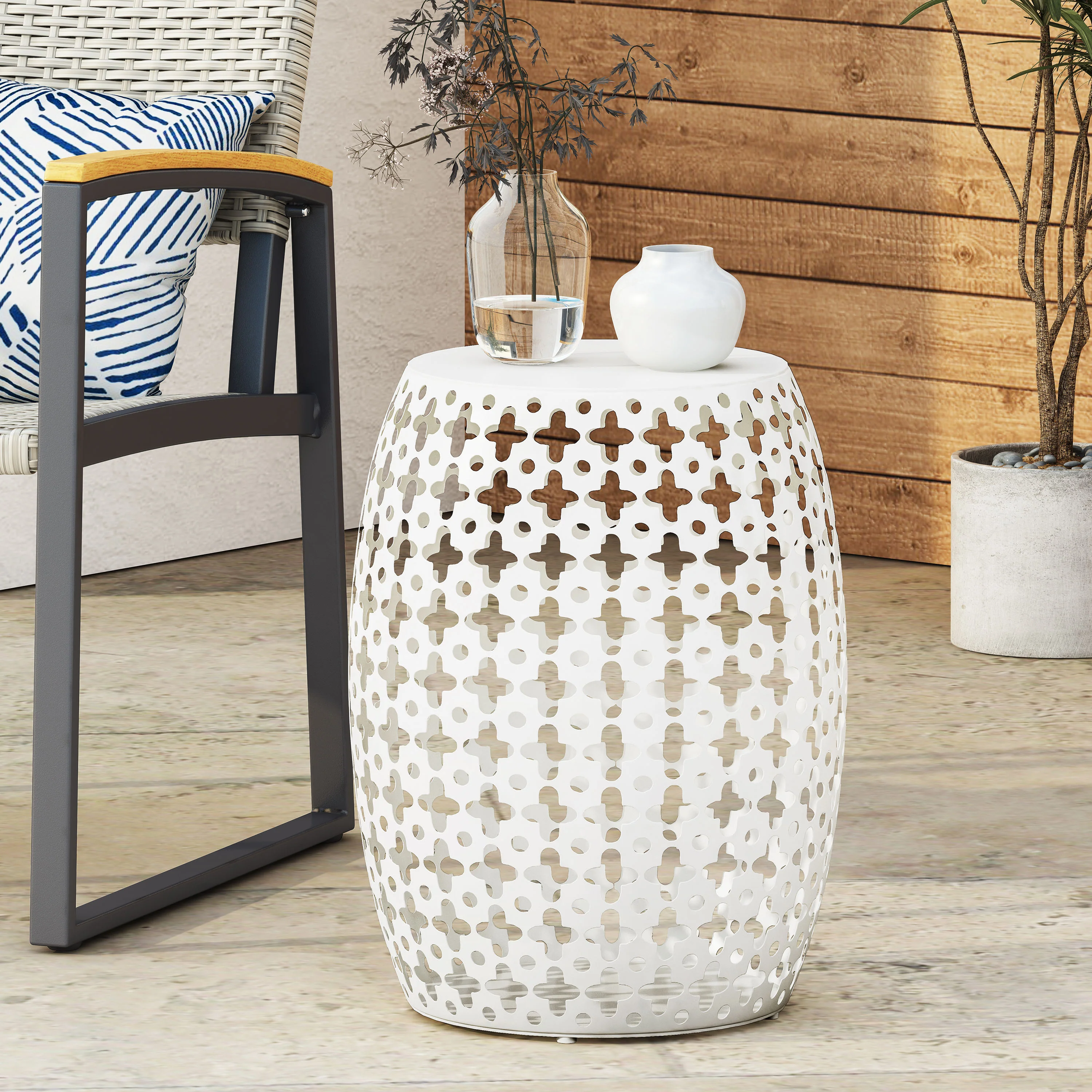 Wichita Outdoor Metal Side Table - furnishings