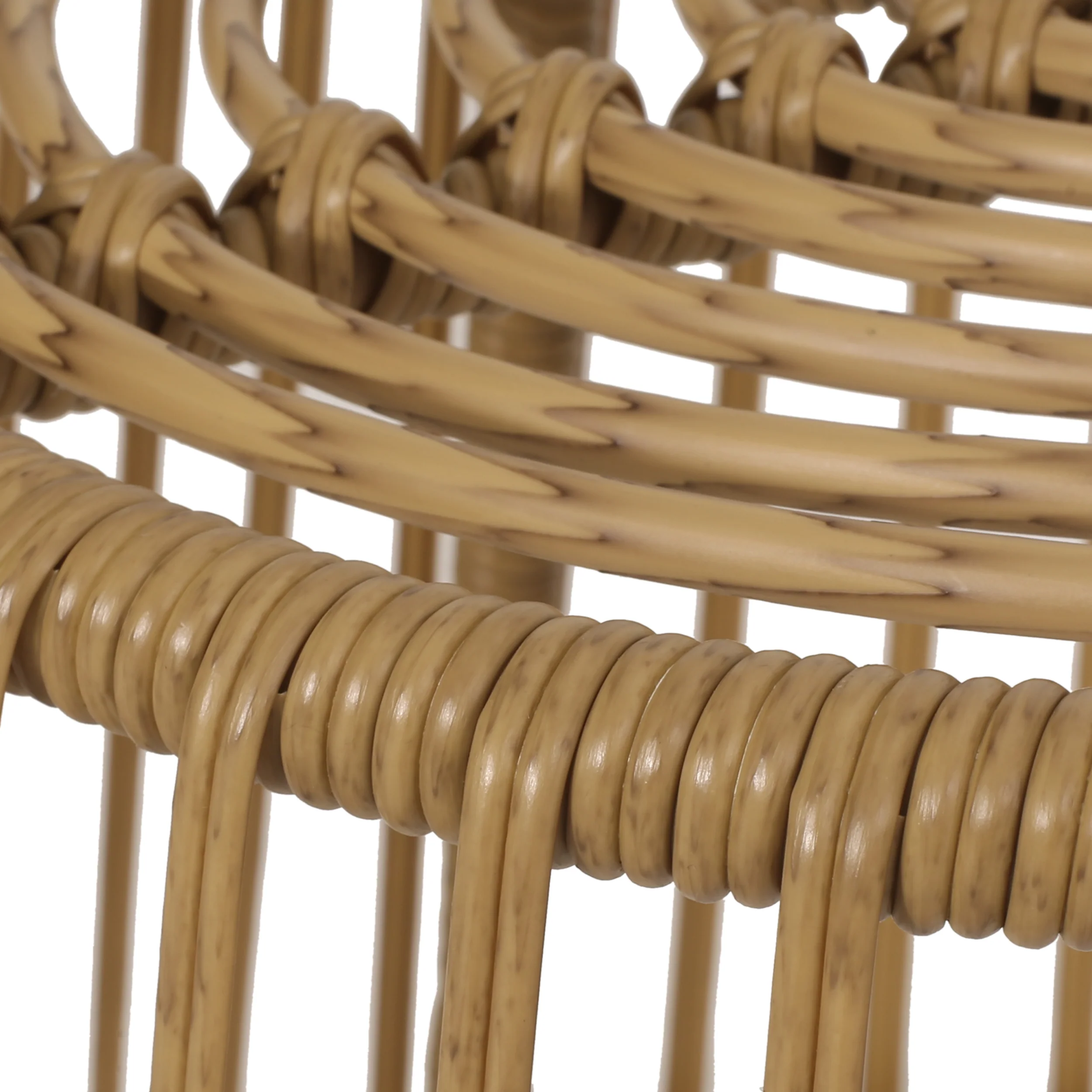Apulia Outdoor Wicker Side Table, Light Brown - furnishings