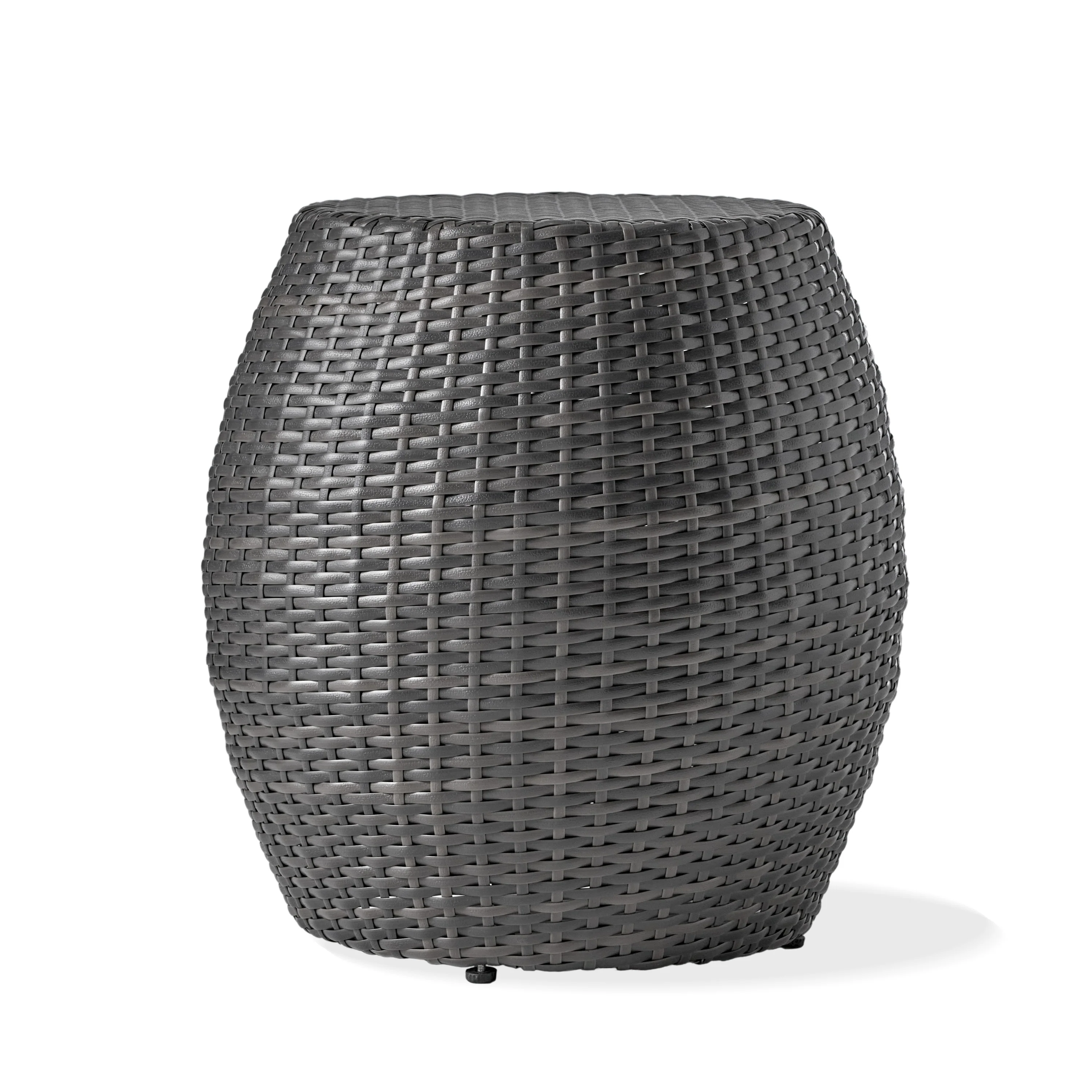 Colburn Outdoor Wicker 14.00-inch Barrel Side Table - furnishings