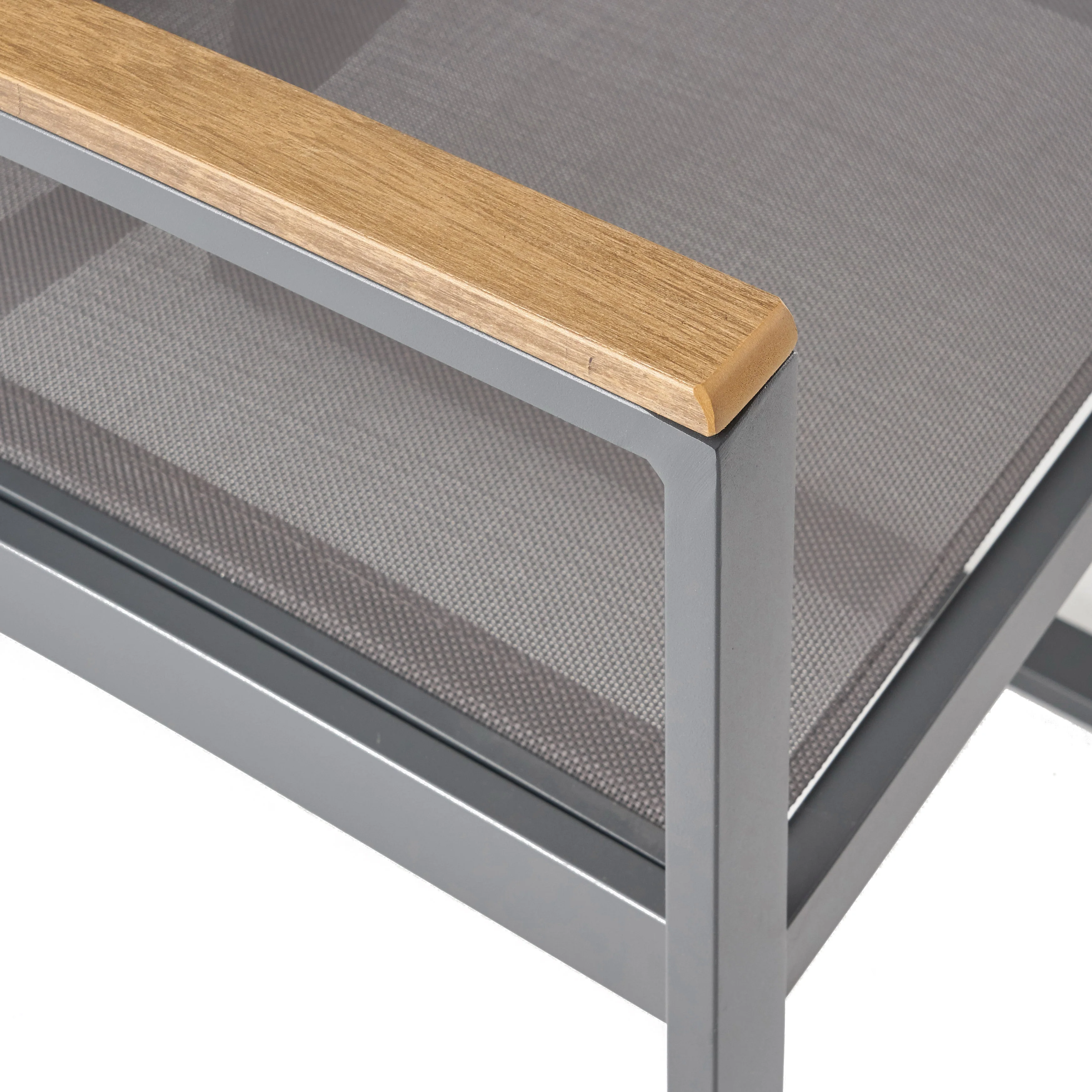 Aubrey Outdoor Aluminum Dining Chairs with Faux Wood Accents - furnishings