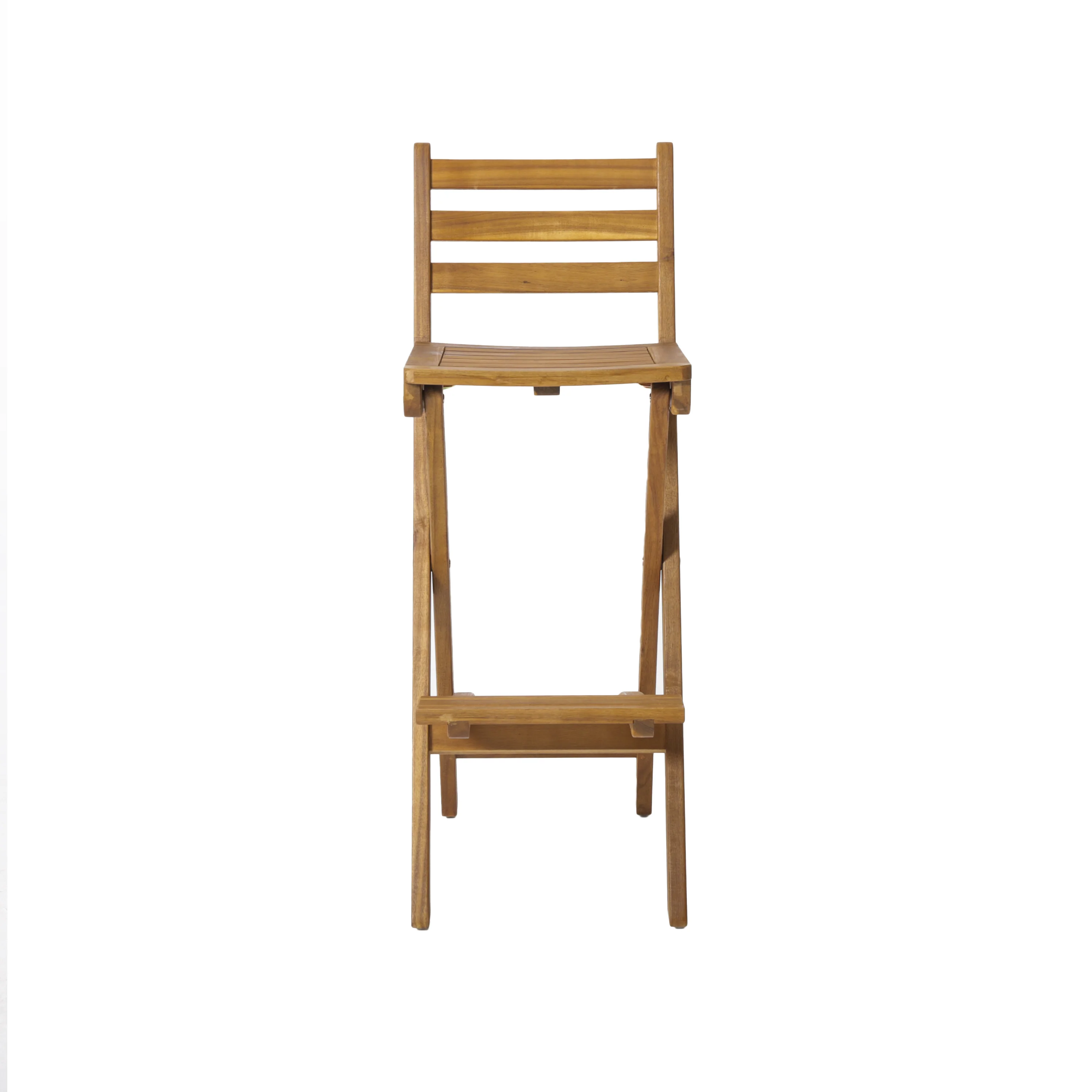 Atlantic Outdoor 30-Inch Foldable Acacia Wood Bar Stool - furnishings