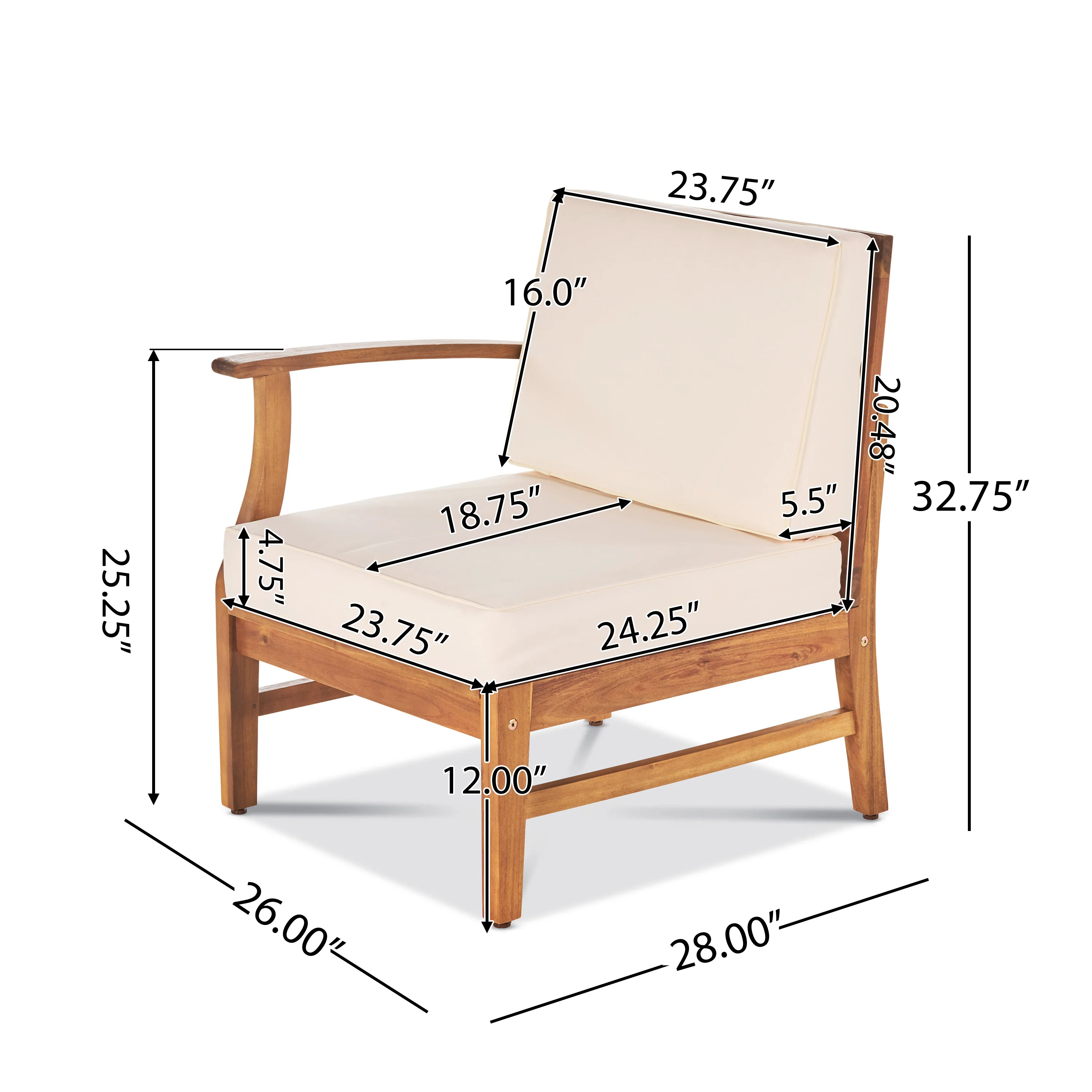 Nyeemah Outdoor 5 Seater V-Shaped Acacia Wood Sofa Set with Square Fire Table and Tank - furnishings