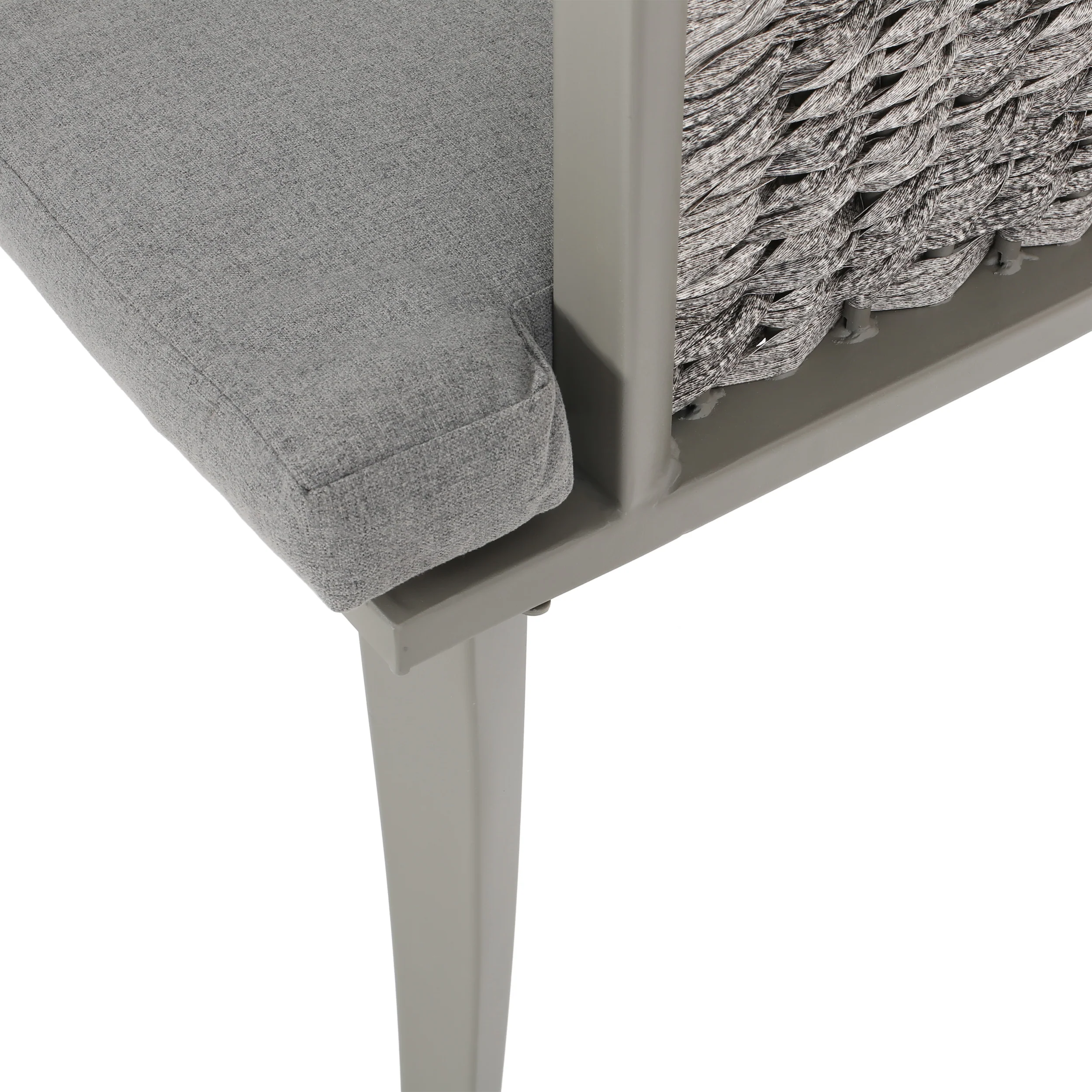 Kalyiah Outdoor Boho Wicker Chat Set with Side Table - furnishings
