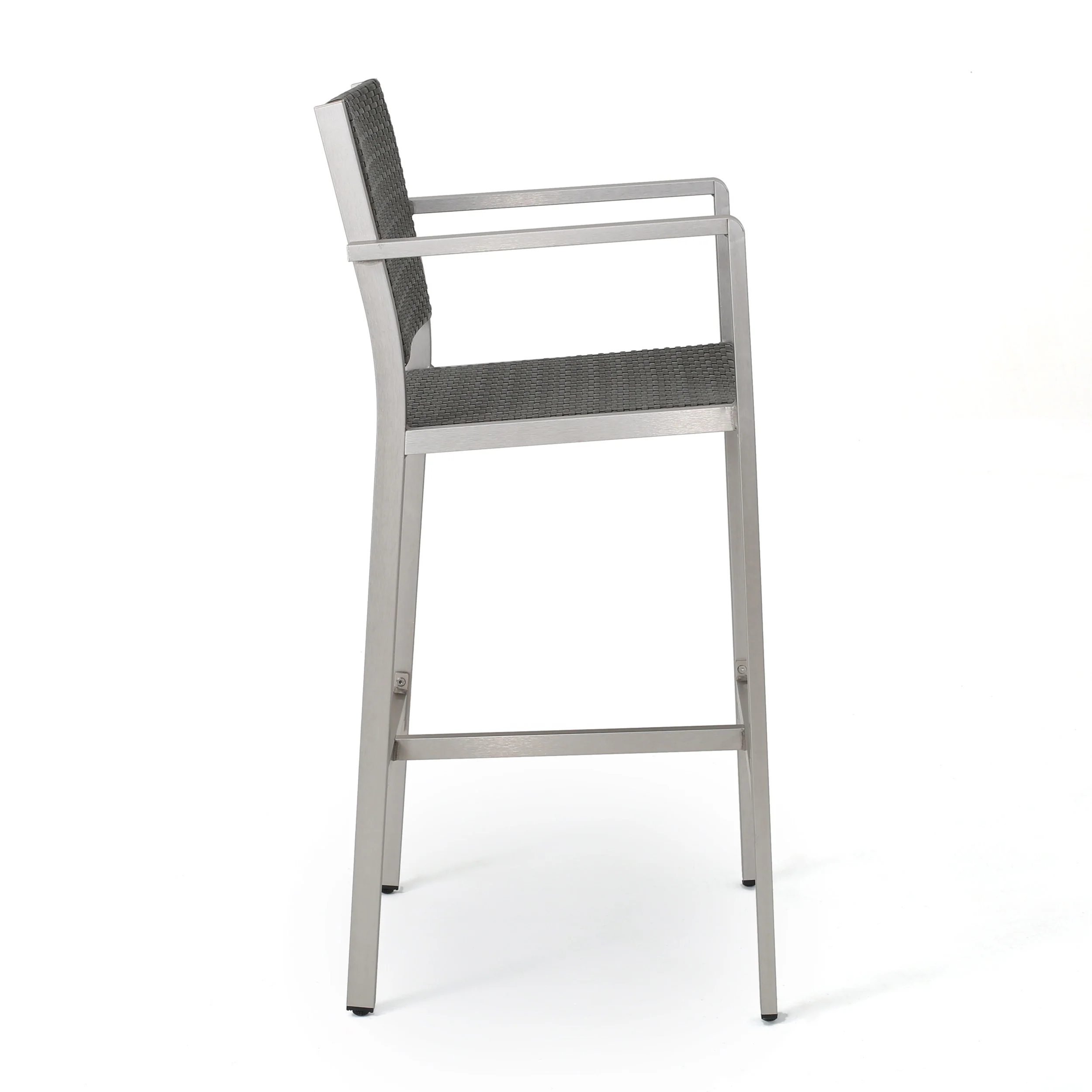 Capral 30-Inch Outdoor Grey Wicker Barstools (Set of 2) - furnishings