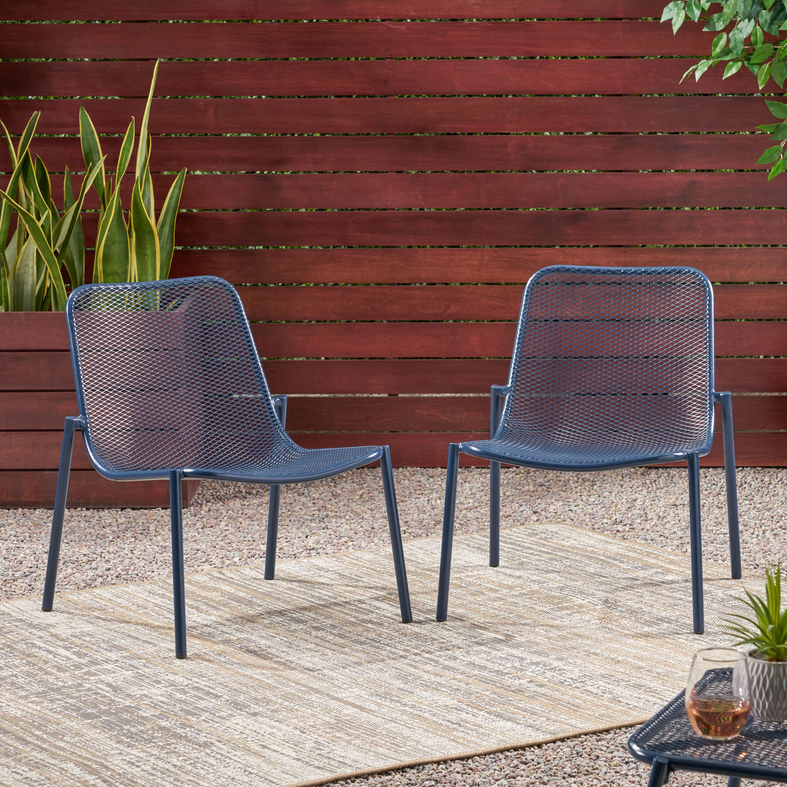 Brenner Outdoor Modern Dining Chair (Set of 2) - furnishings