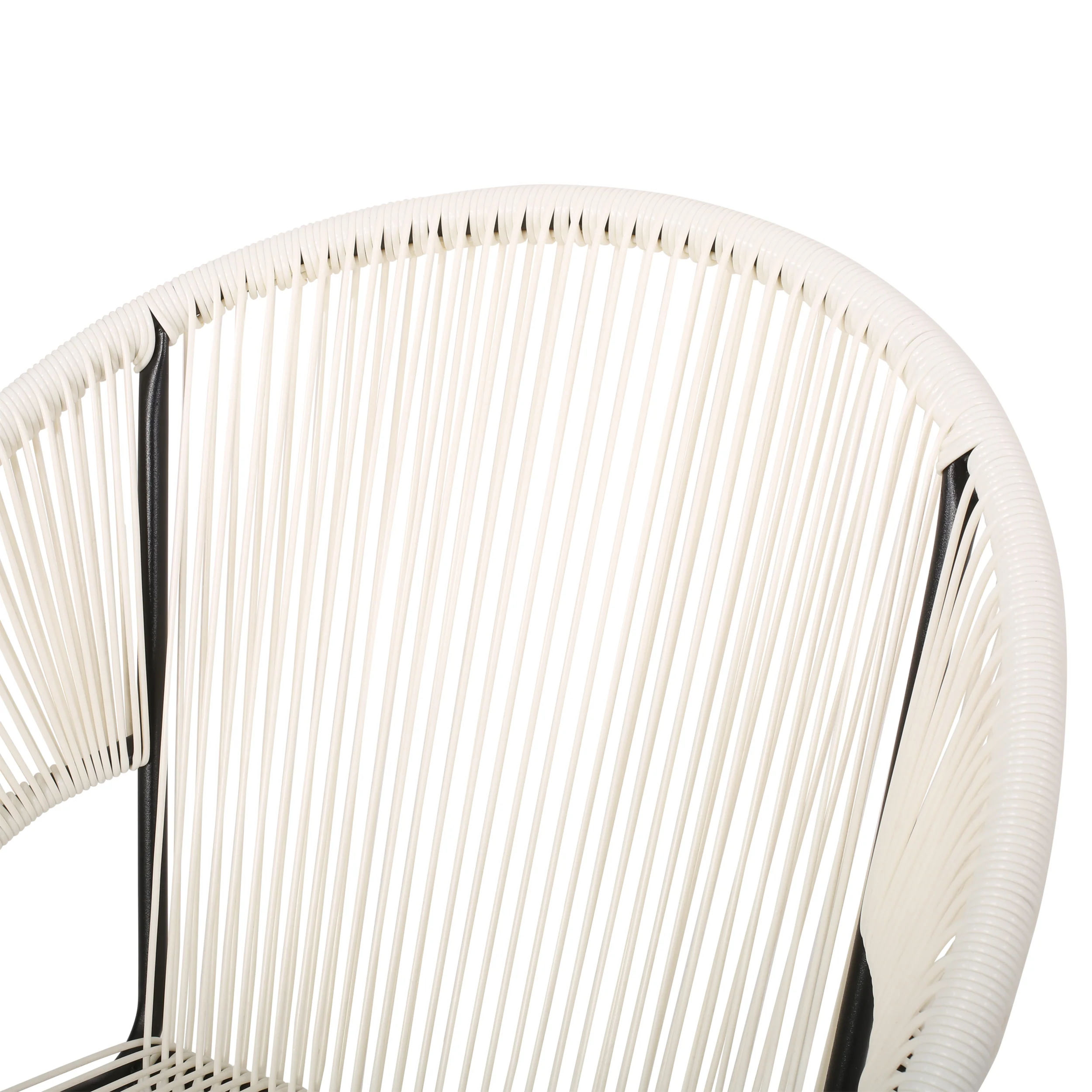 Modesty Outdoor Modern Faux Rattan Club Chair (Set of 2) - furnishings