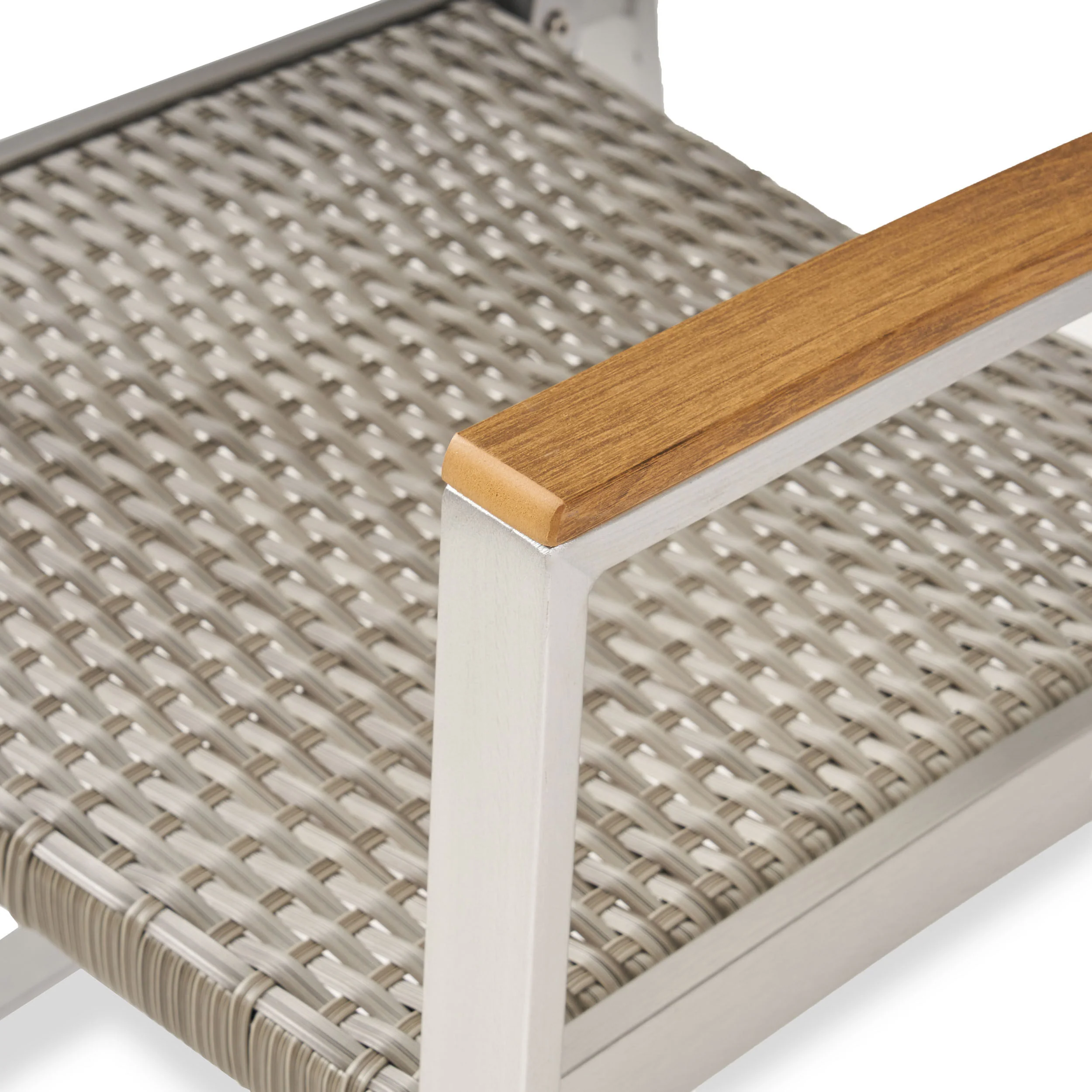Augusta Outdoor Aluminum Dining Chairs with Faux Wood Accents - furnishings
