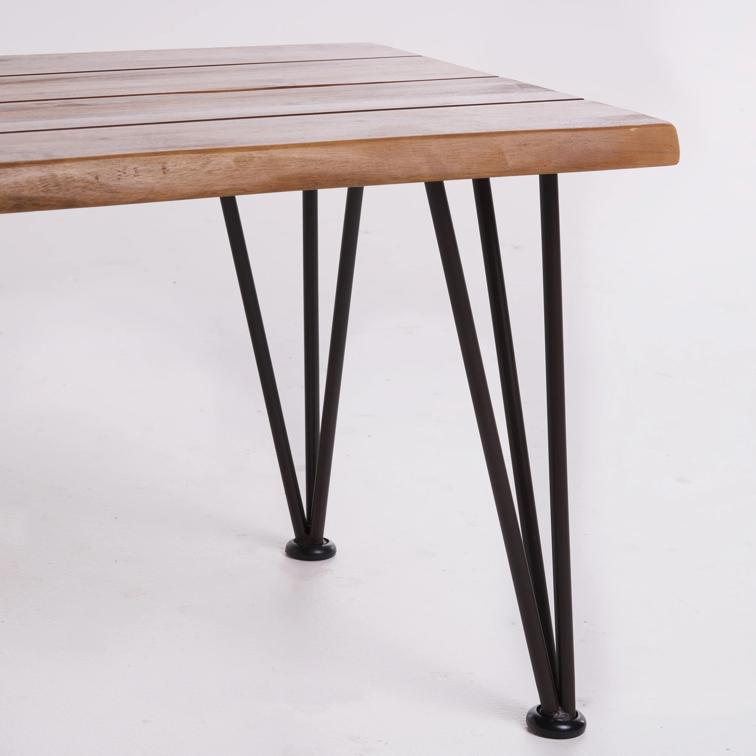 Zephyra Outdoor Rustic Finished Iron & Acacia Wood Coffee Table - furnishings