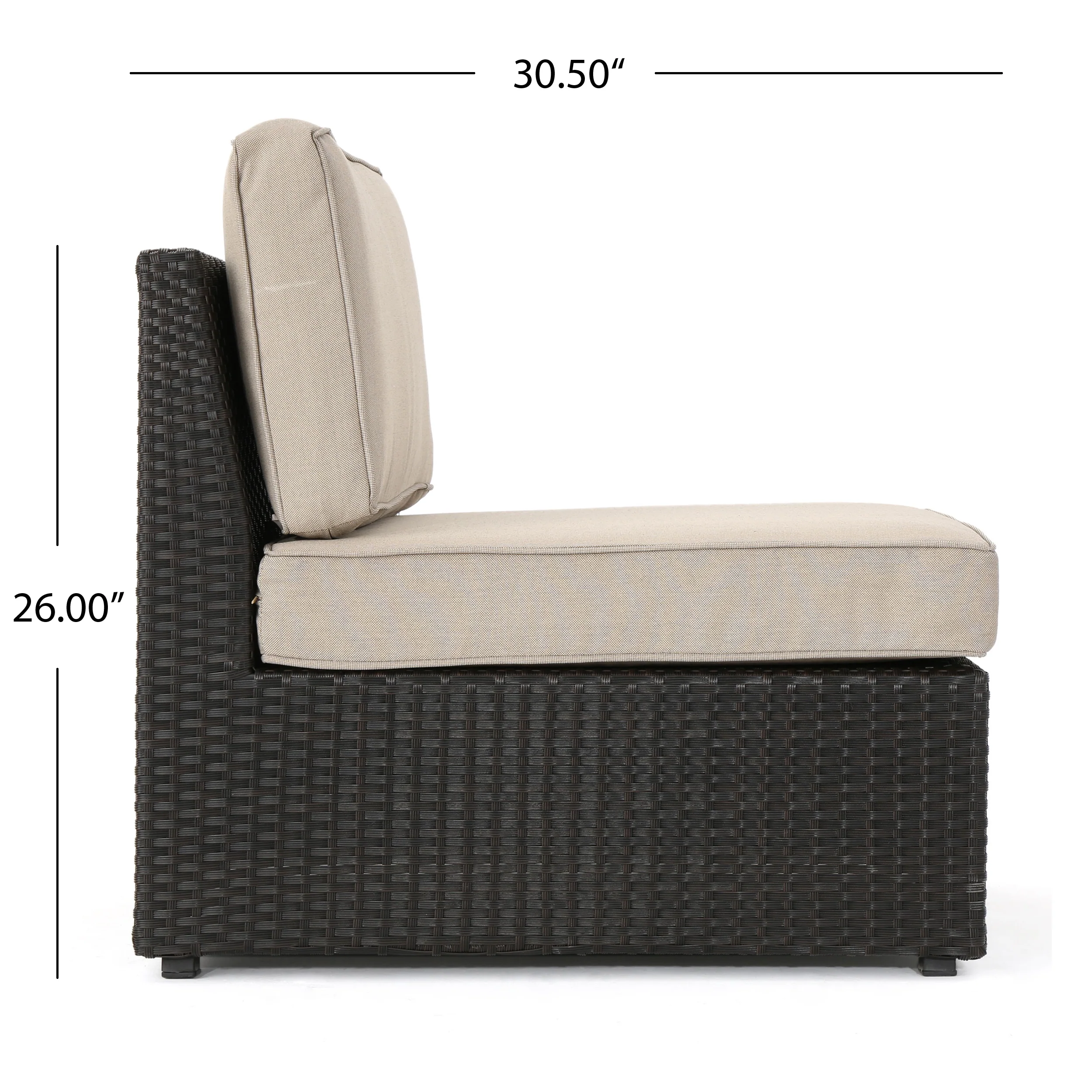 Reddington 7pc Outdoor Brown Wicker Sofa Set w/ Cushions - furnishings