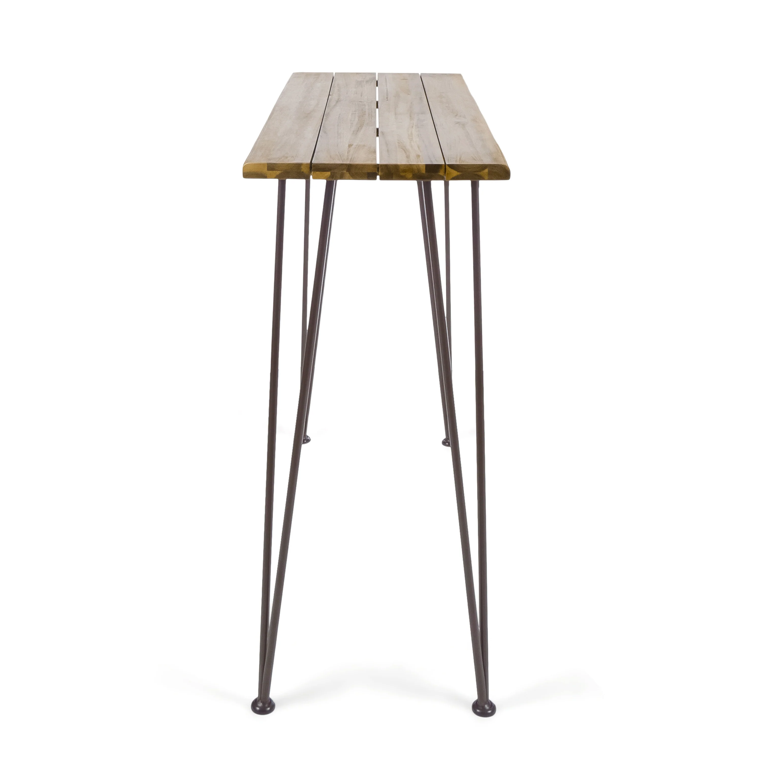 Avy Outdoor Modern Industrial 3 Piece Acacia Wood Bar Set - furnishings