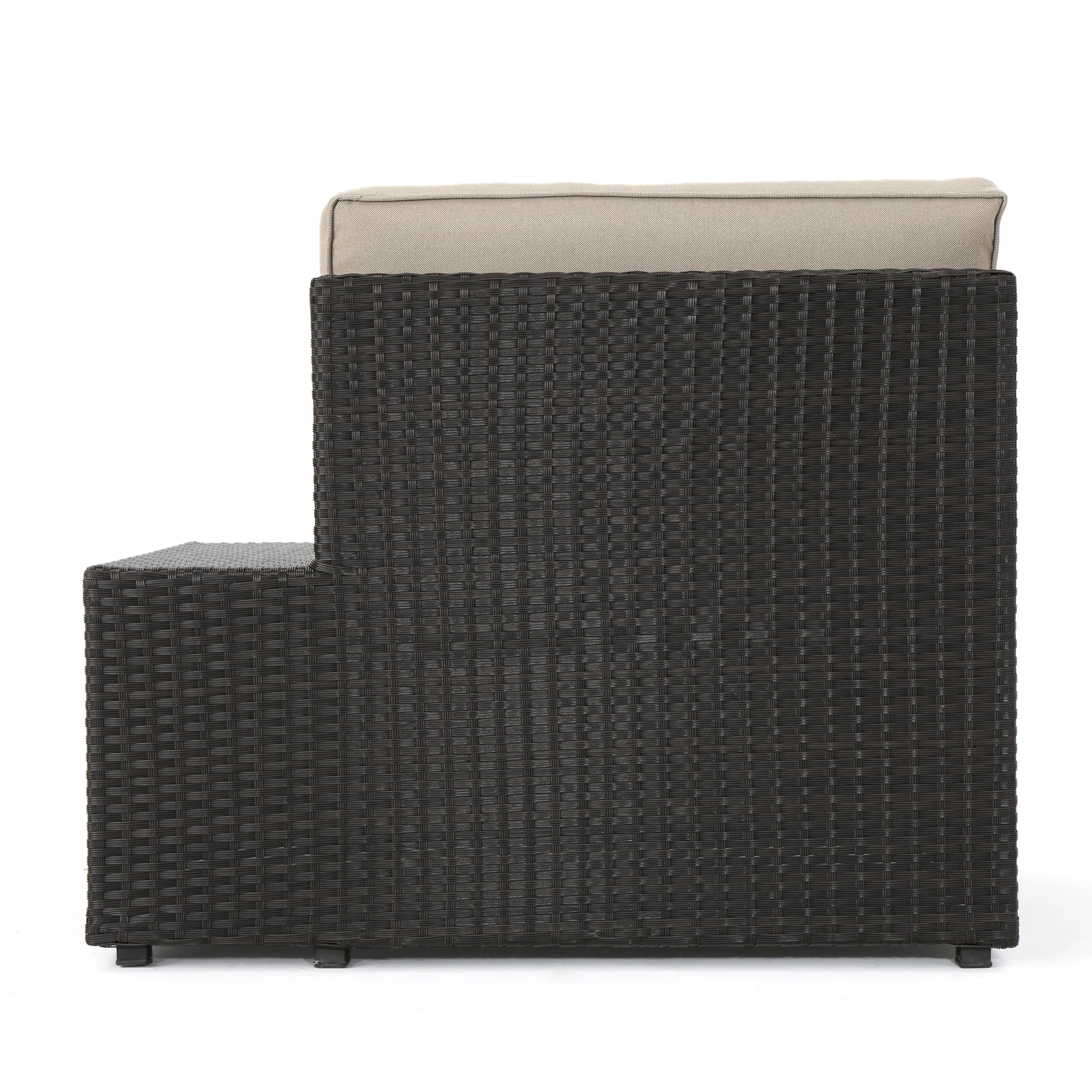 Reddington 6pc Outdoor Brown Wicker Sectional Seating Set - furnishings