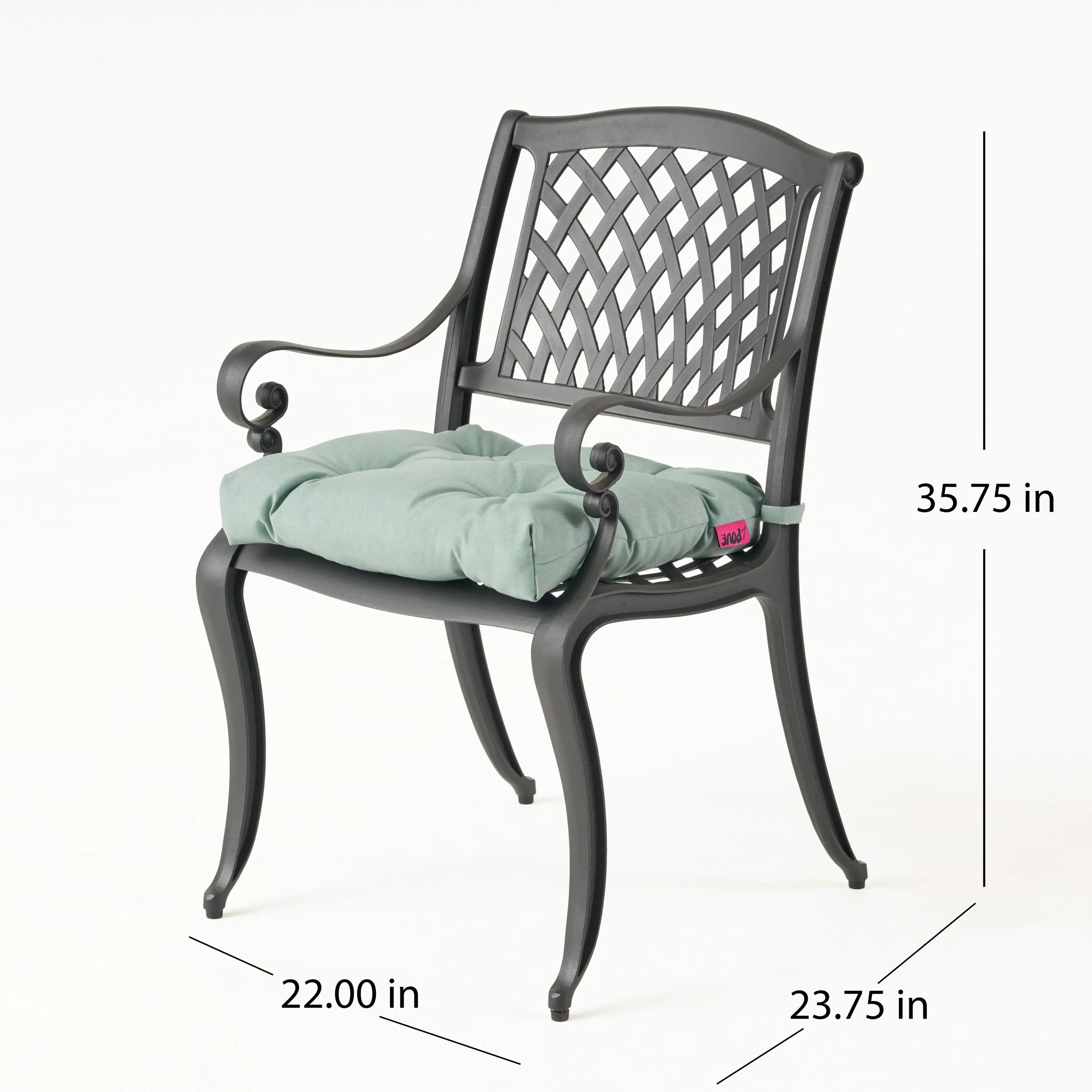 Allee Outdoor Dining Chair with Cushion (Set of 2) - furnishings