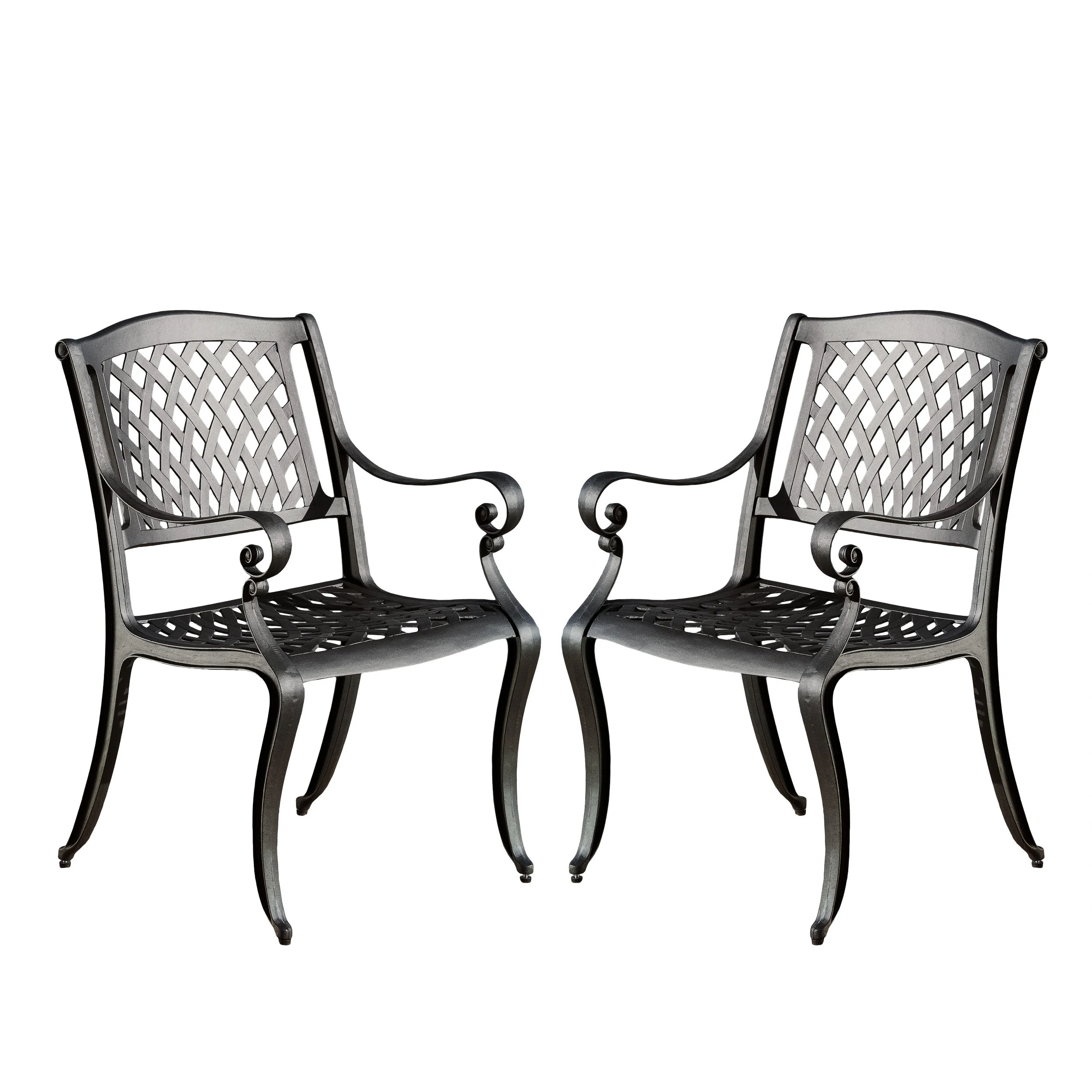 Marietta Outdoor Cast Aluminum Dining Chair (Set of 2) - furnishings