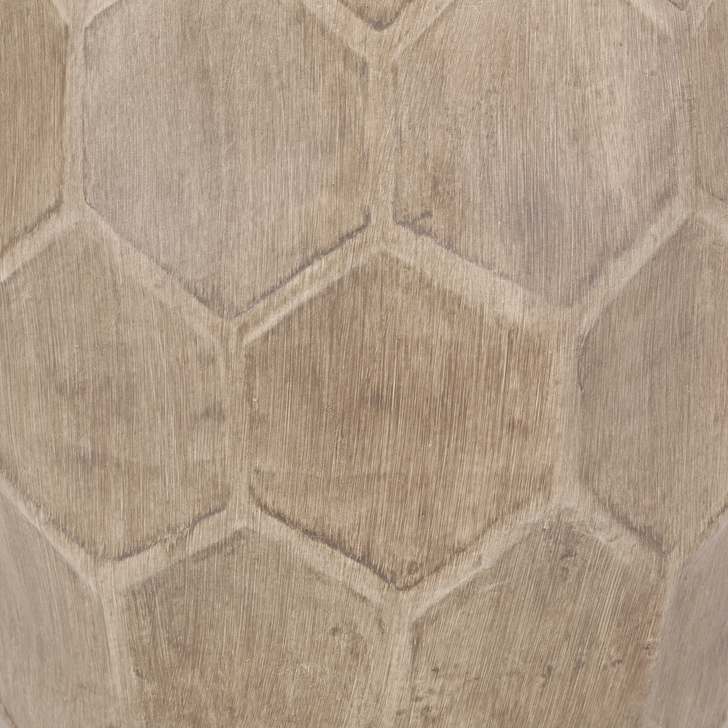 Ardson Outdoor Lightweight Concrete Side Table, Natural Wood - furnishings