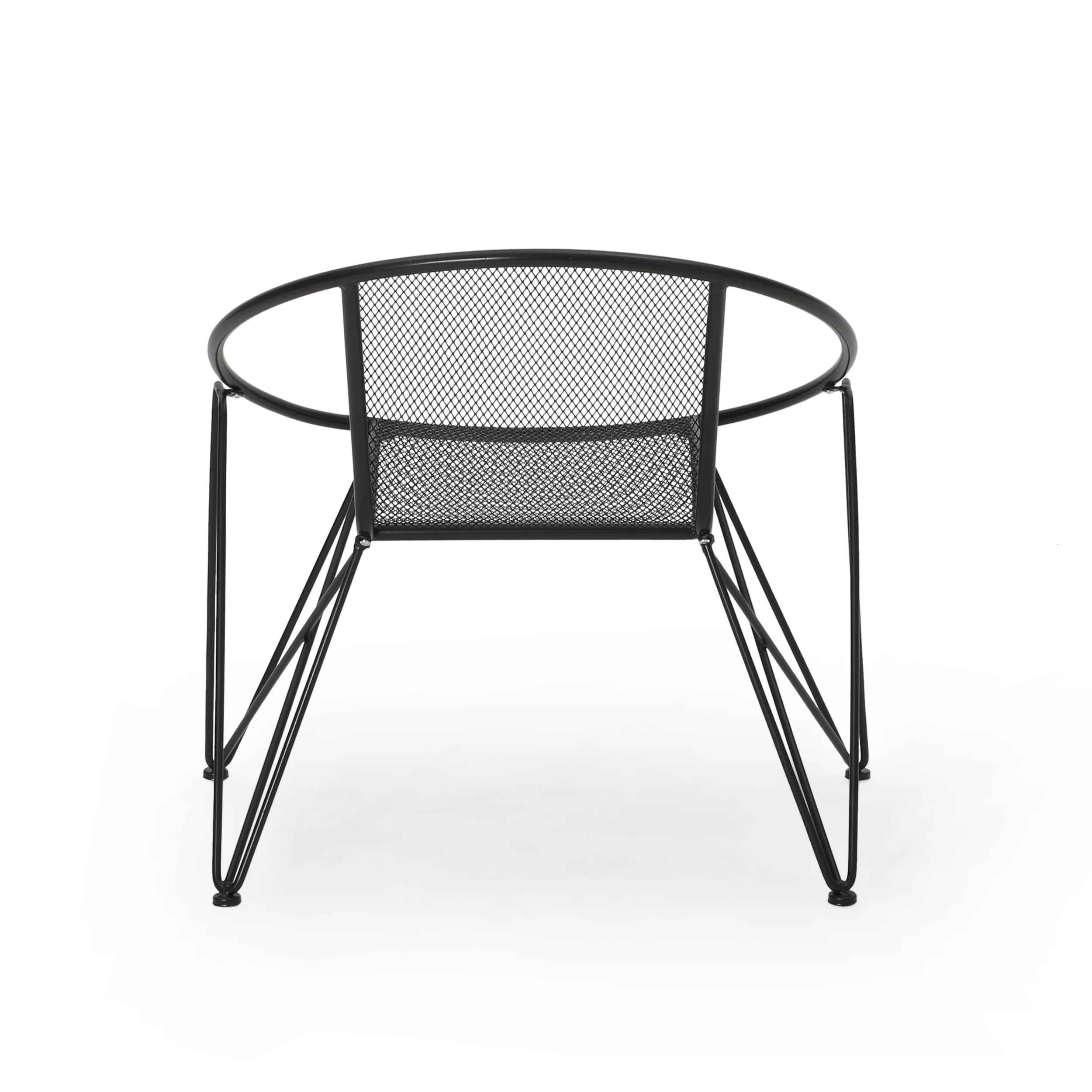 Graham Modern Outdoor Iron Club Chair (Set of 2) - furnishings