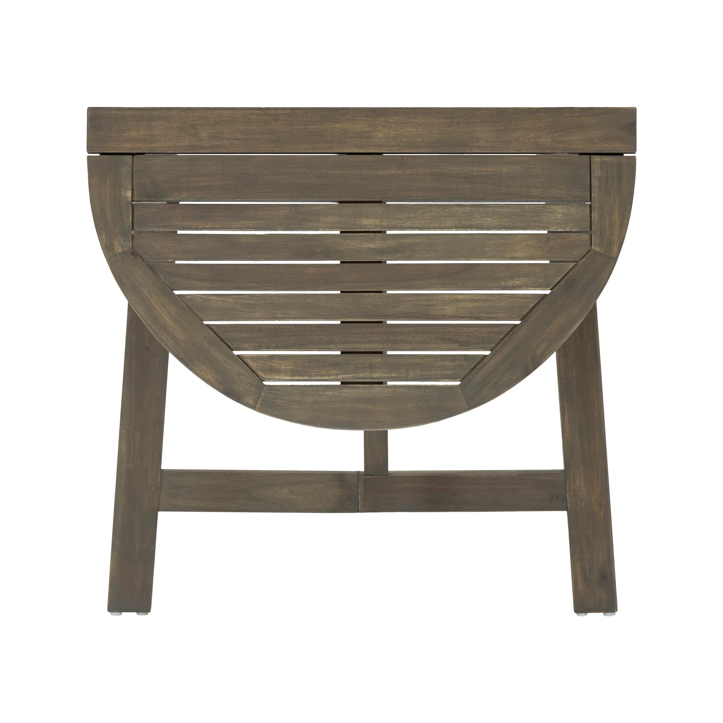 Sophia Outdoor Half-Round Acacia Wood Bistro Table - furnishings