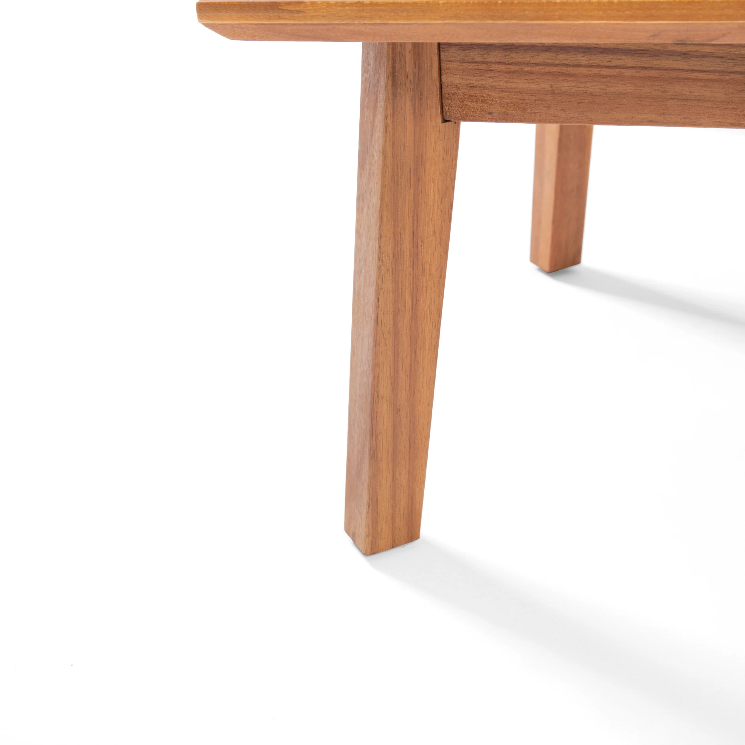 Burrough Outdoor Acacia Wood Loveseat Set with Coffee Table - furnishings