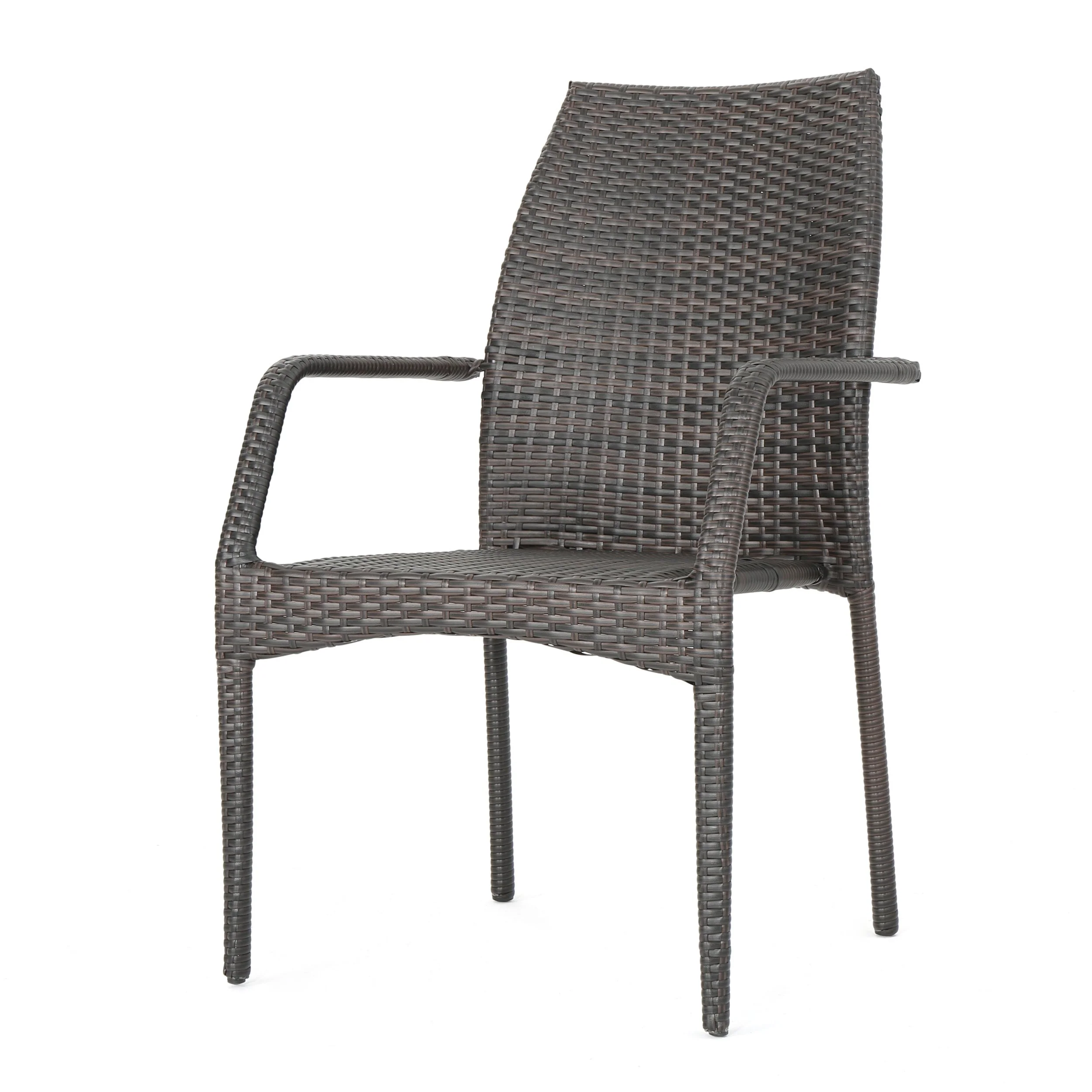 Betteravia Outdoor 3 Piece Multi-brown Wicker Chat Set - furnishings