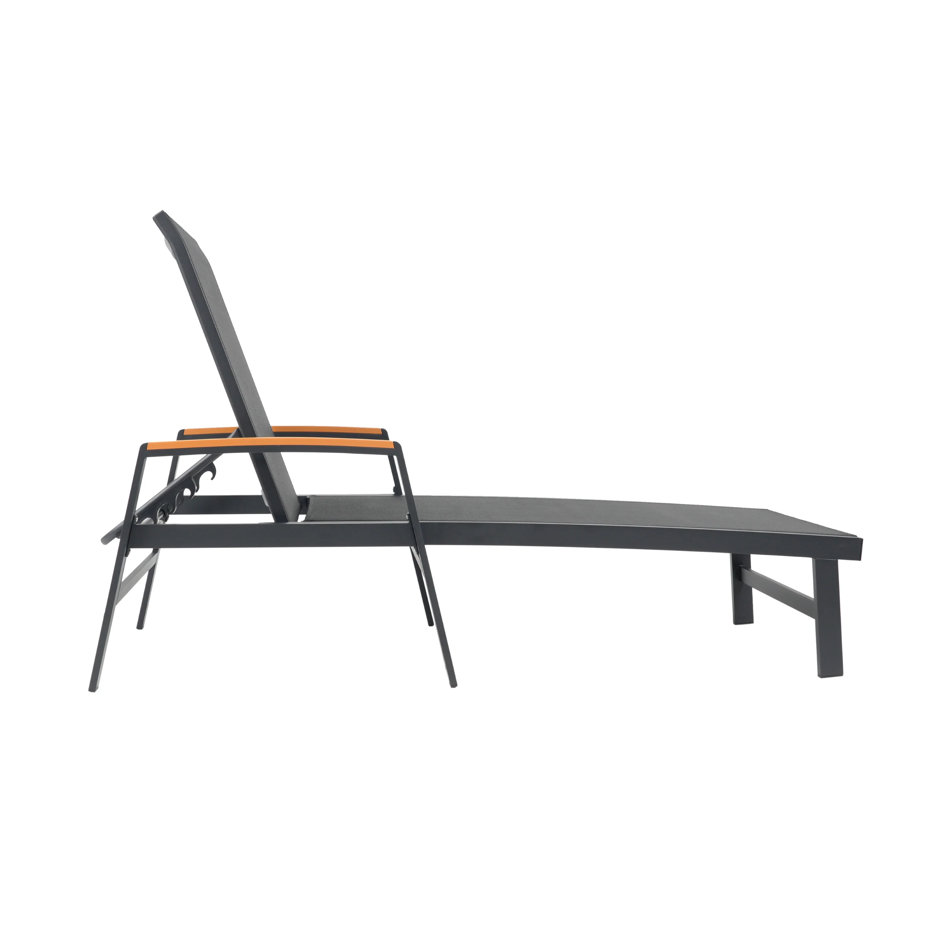 Joy Outdoor Aluminum Chaise Lounge with Mesh Seating (Set of 4) - furnishings