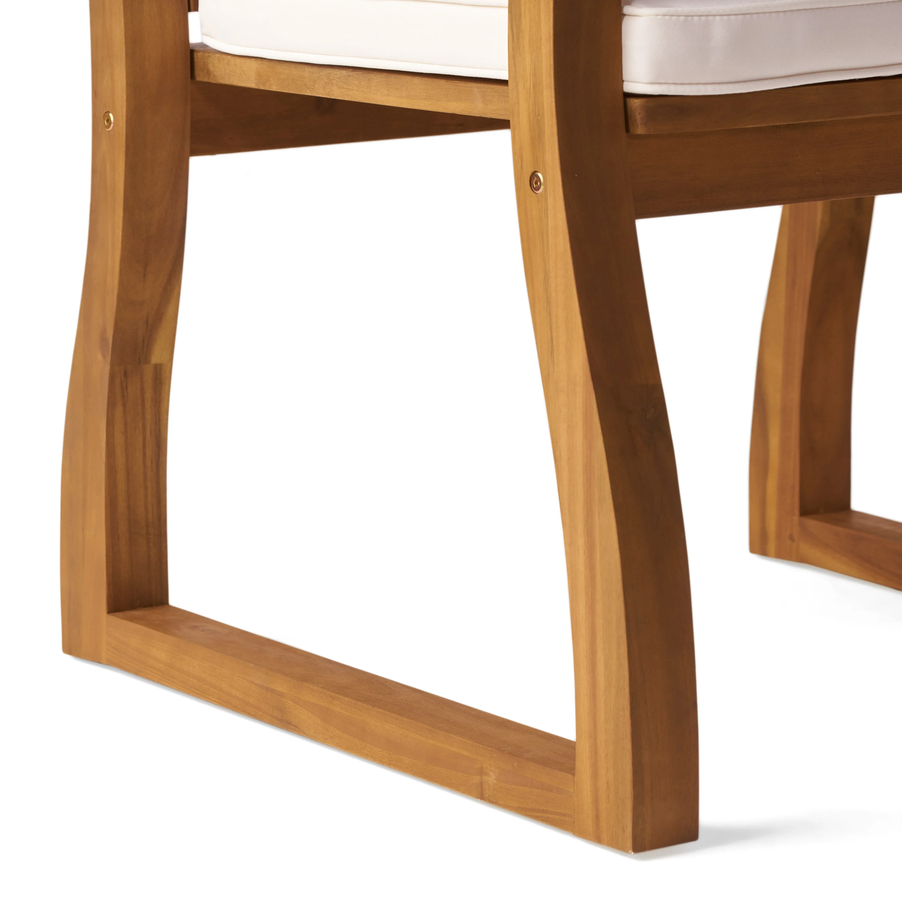 Tampa Teak Finish Acacia Wood Outdoors Dining Chairs (Set of 2) - furnishings