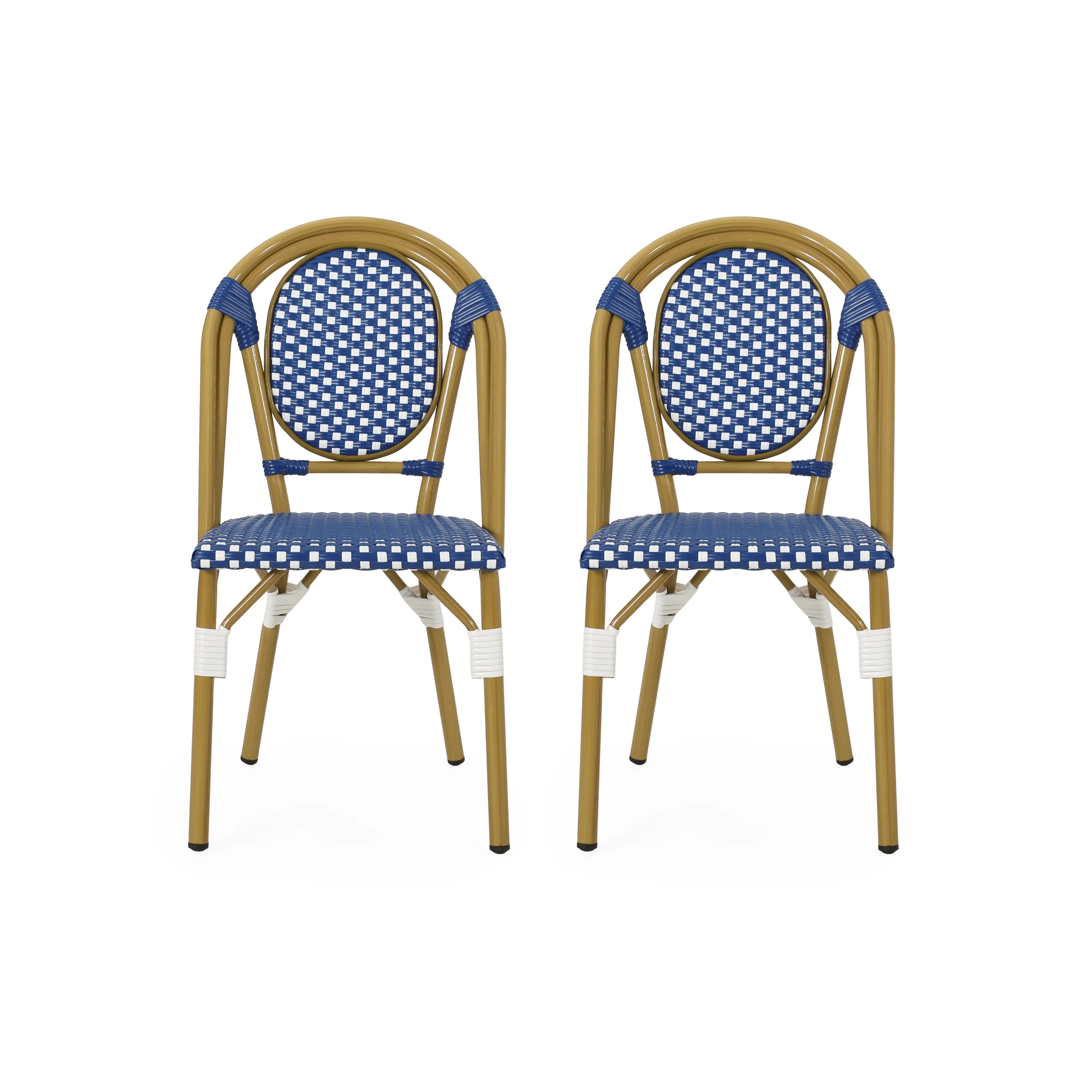 Kazaria Outdoor French Bistro Chairs (Set of 2) - furnishings