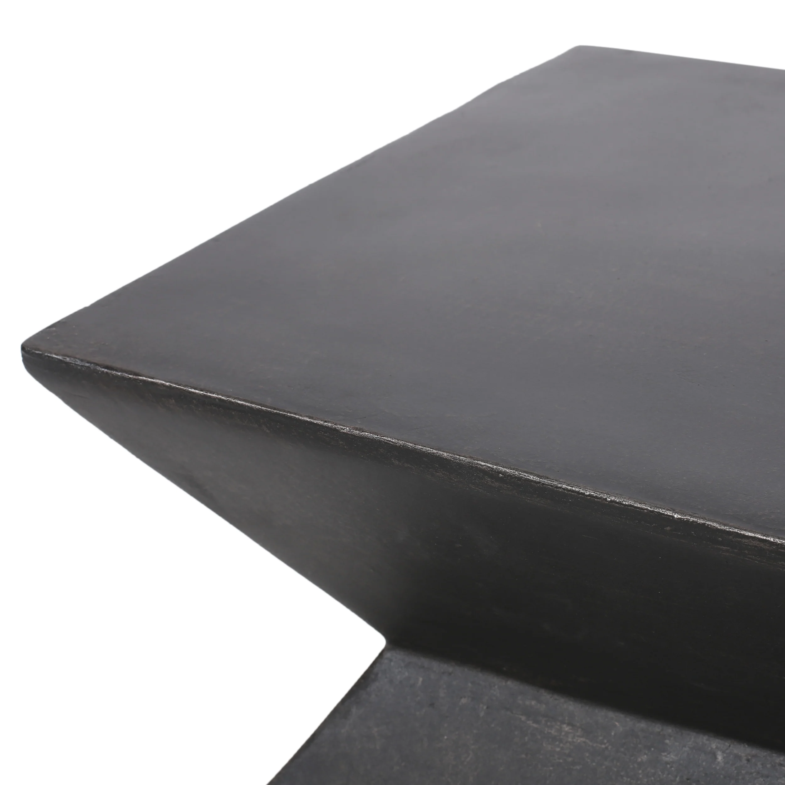 Chellis Outdoor Lightweight Concrete Side Table, Antique Copper - furnishings