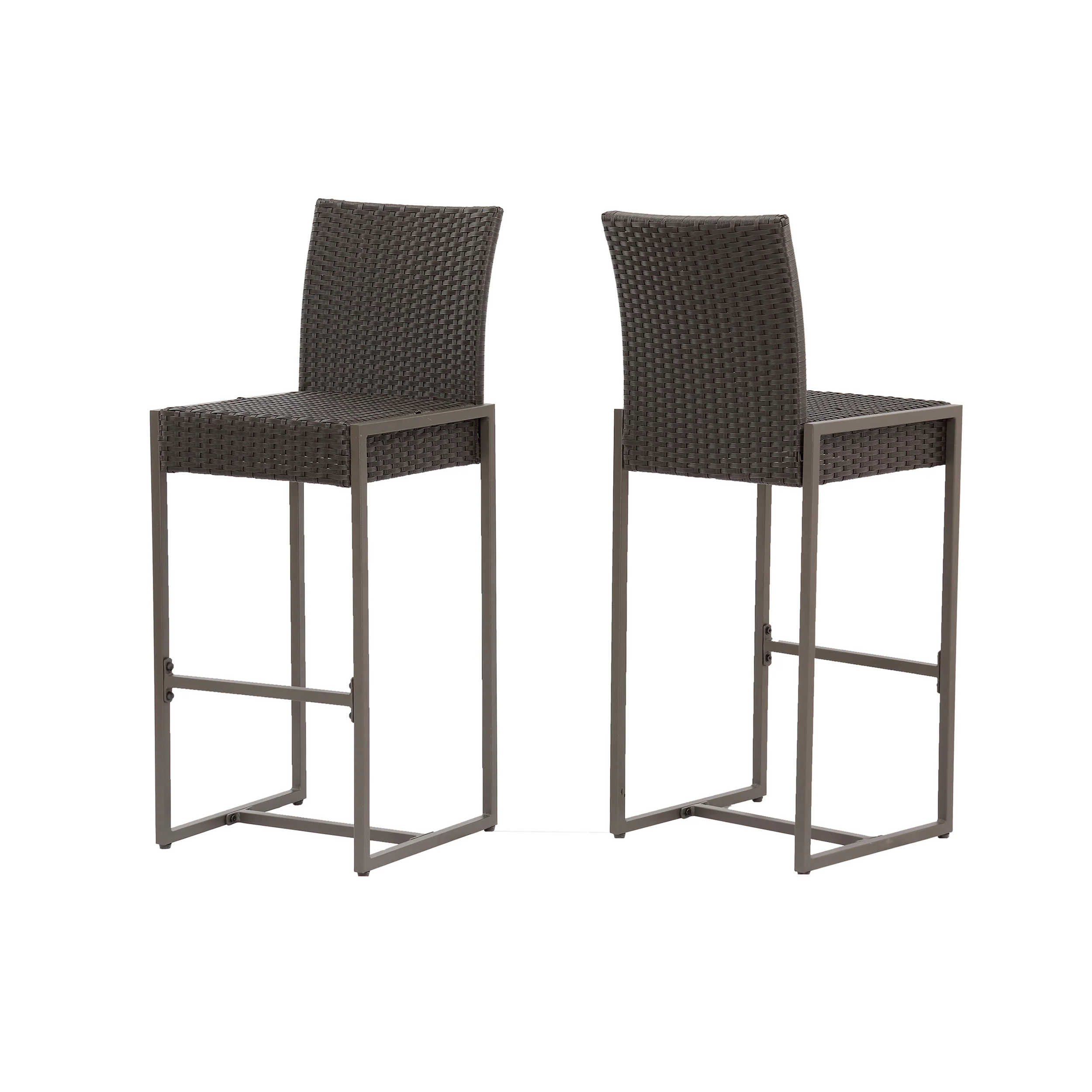 Kelly Outdoor Wicker 30-Inch Barstools - furnishings