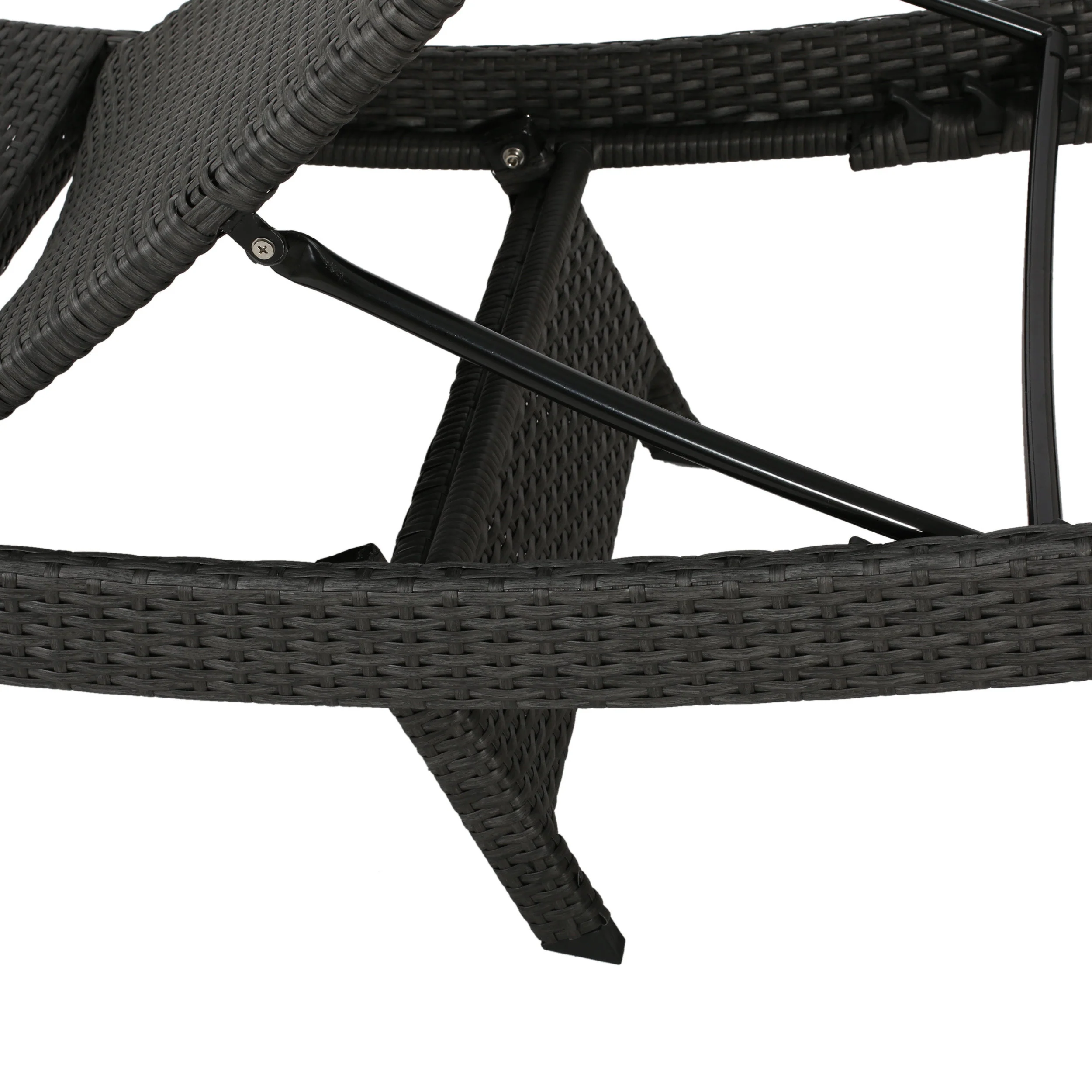 Olivia Grey Outdoor Wicker Chaise Lounge Adjustable (Set of 4) - furnishings