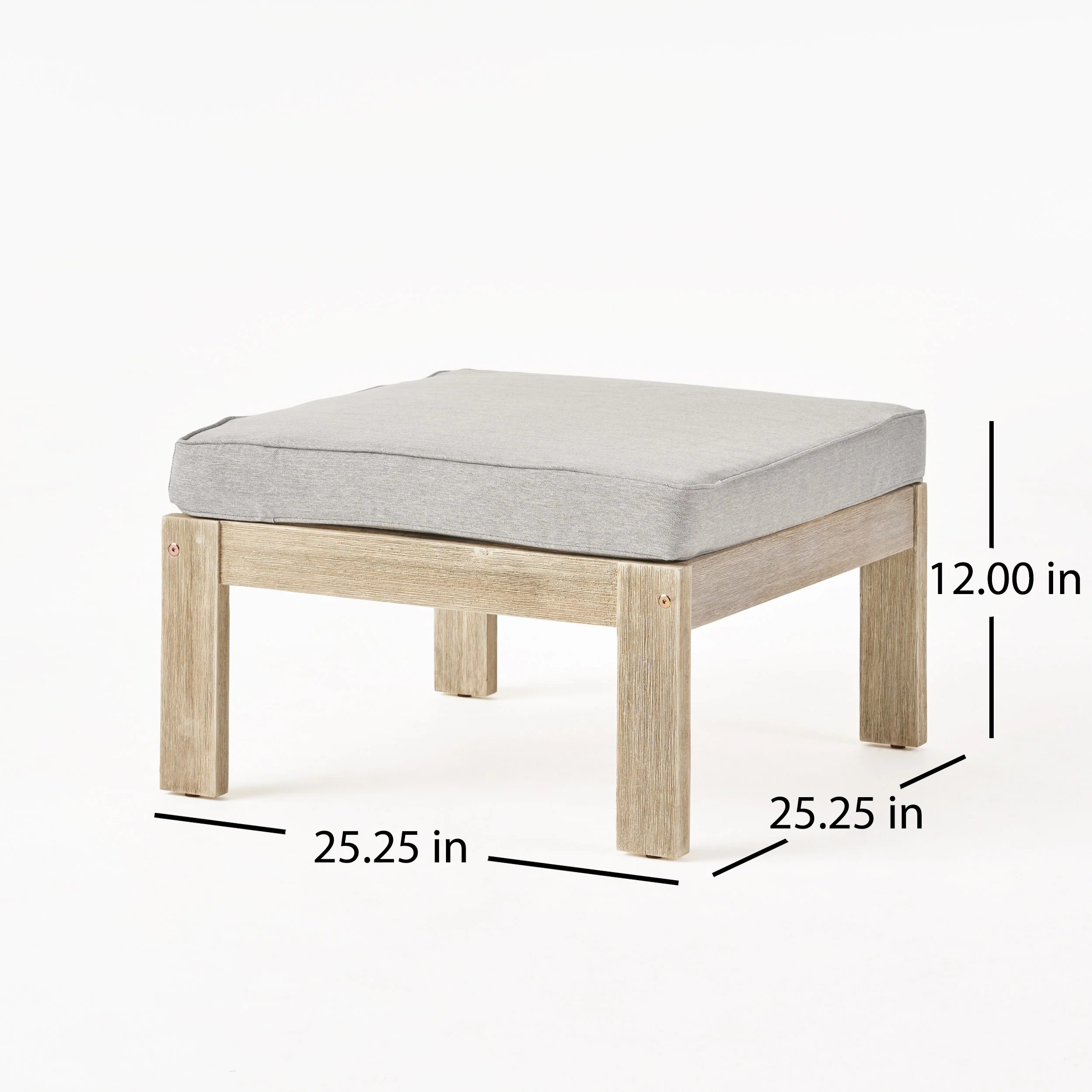 Henderson Outdoor 3 Seater Acacia Wood Sofa Sectional with Cushions - furnishings
