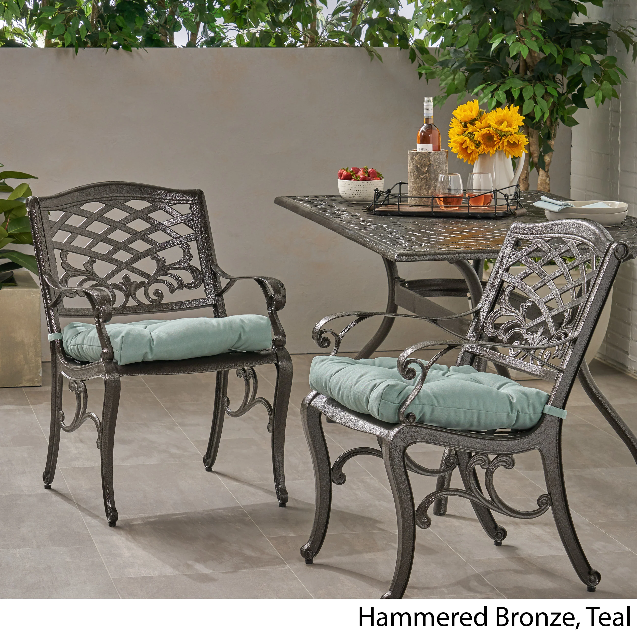 Juel Outdoor Dining Chair with Cushion (Set of 2) - furnishings