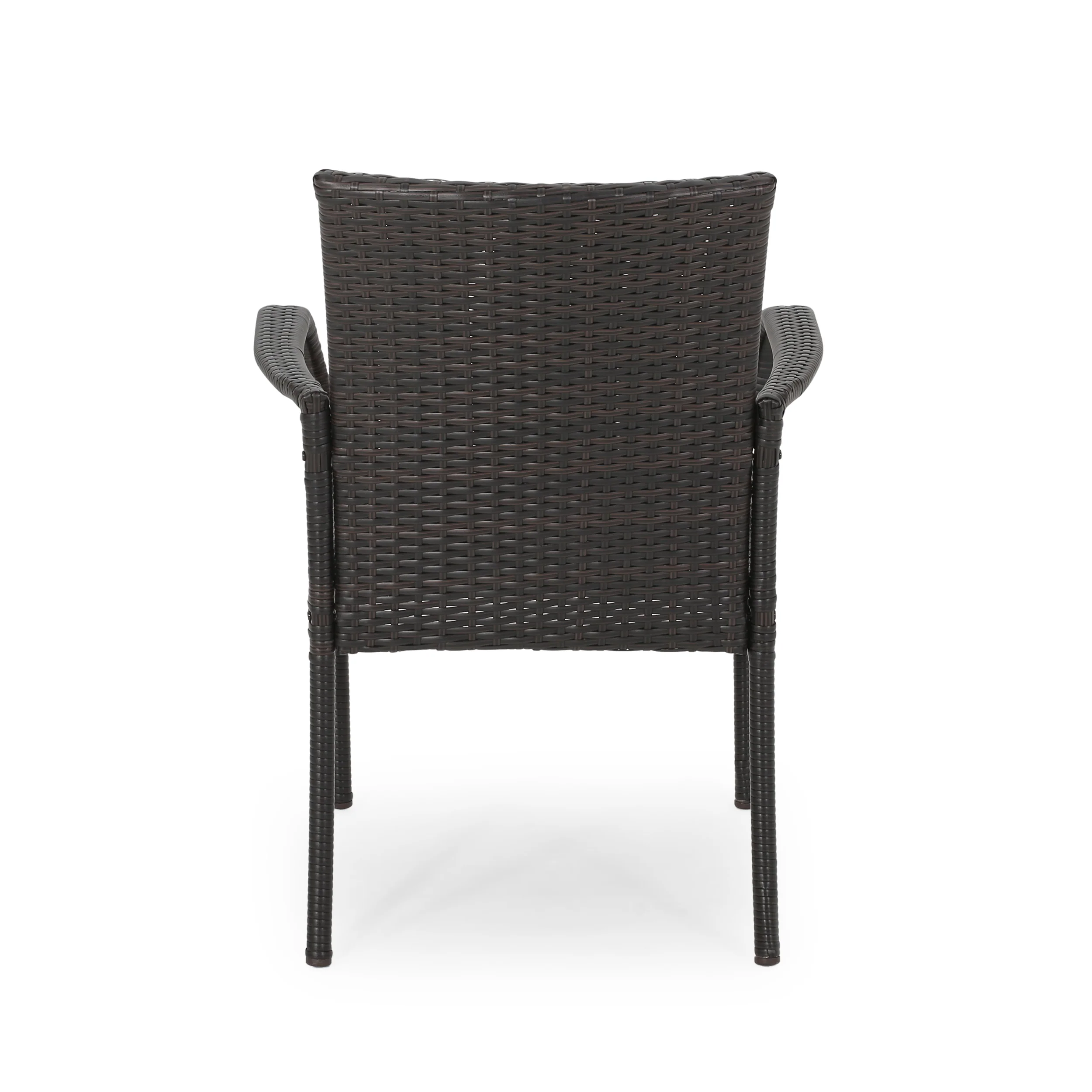 Bannon Outdoor Contemporary Wicker Dining Chair (Set of 2) - furnishings