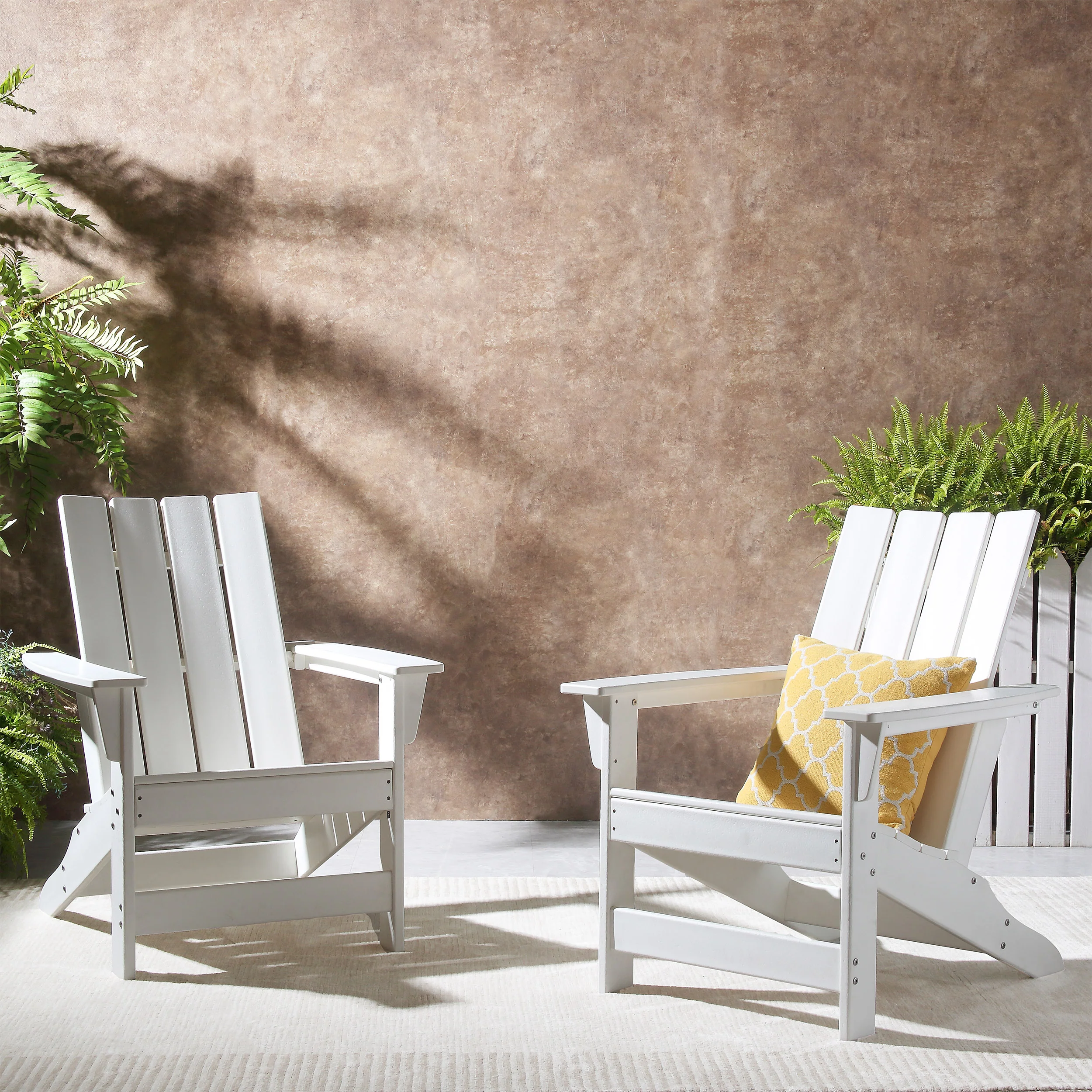 Panagiota Outdoor Contemporary Adirondack Chair (Set of 2) - furnishings