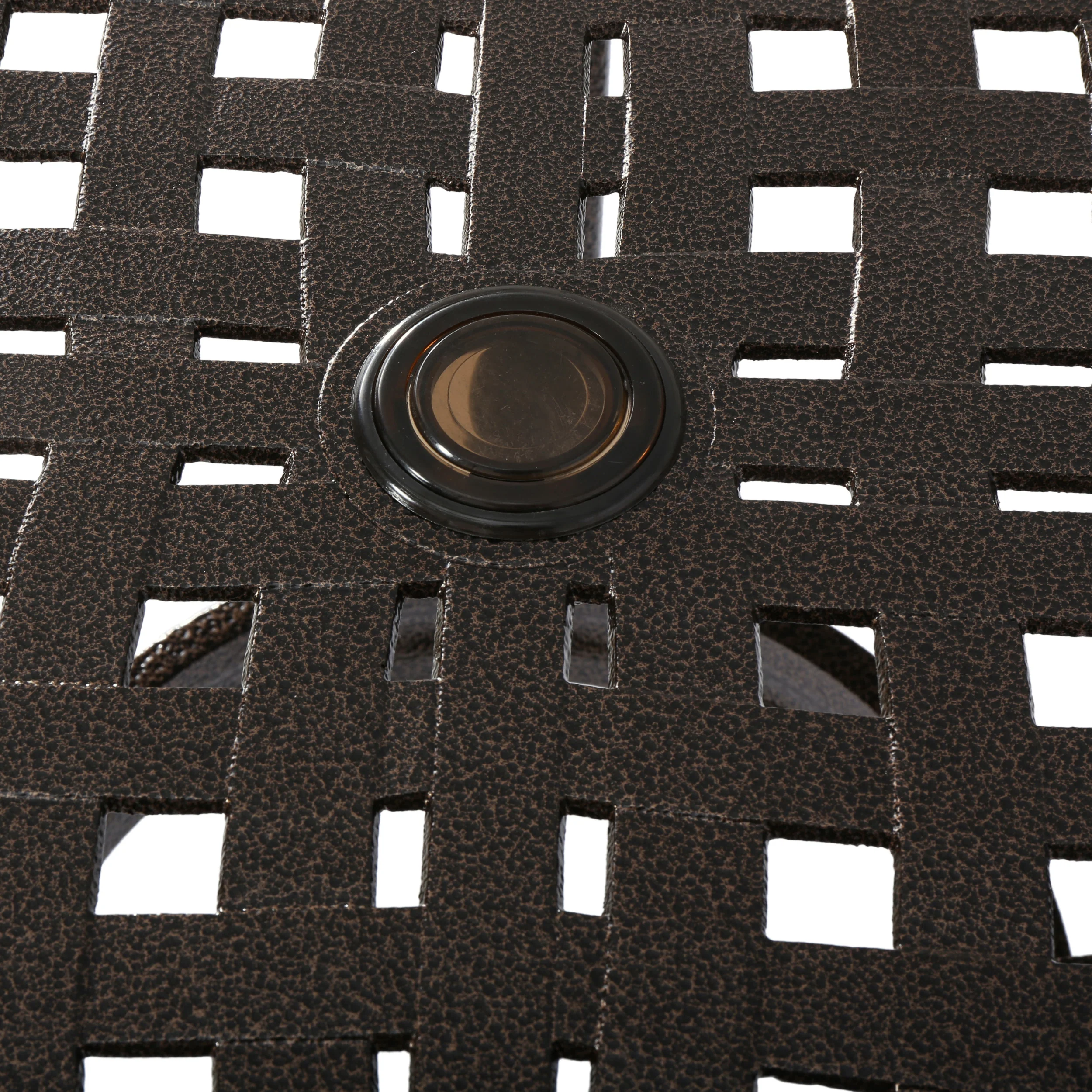 Monteria Traditional Outdoor Bronze Cast Aluminum Dining Table w/ Umbrella Hole - furnishings