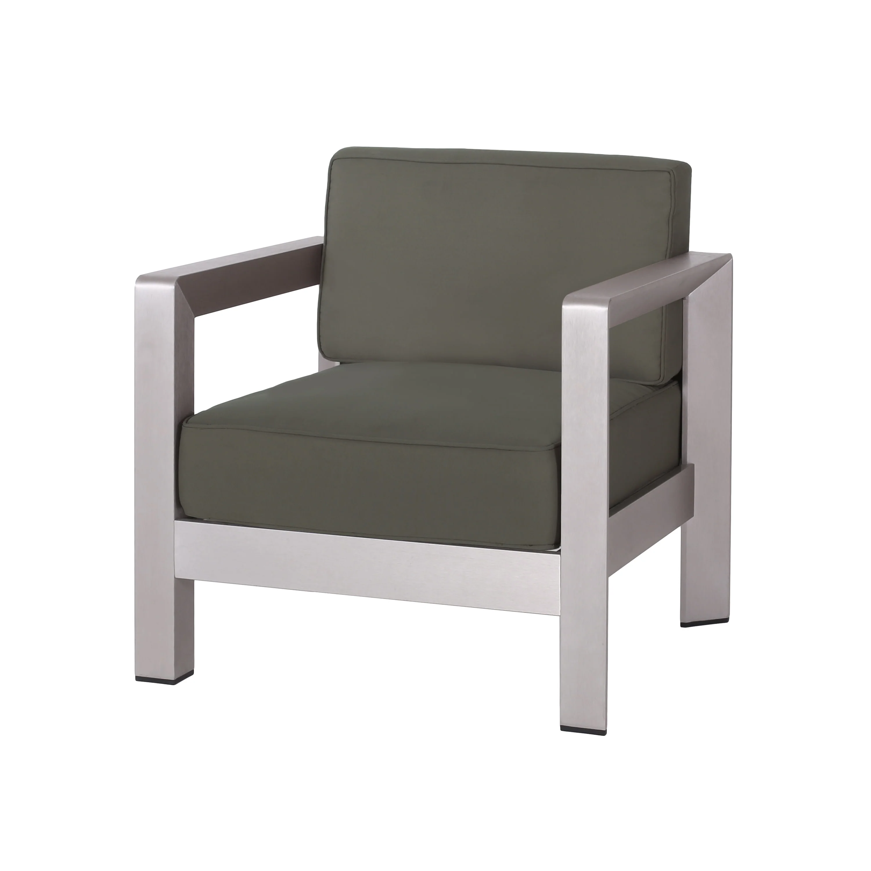 Alec Outdoor Aluminum Club Chair with Cushions - furnishings