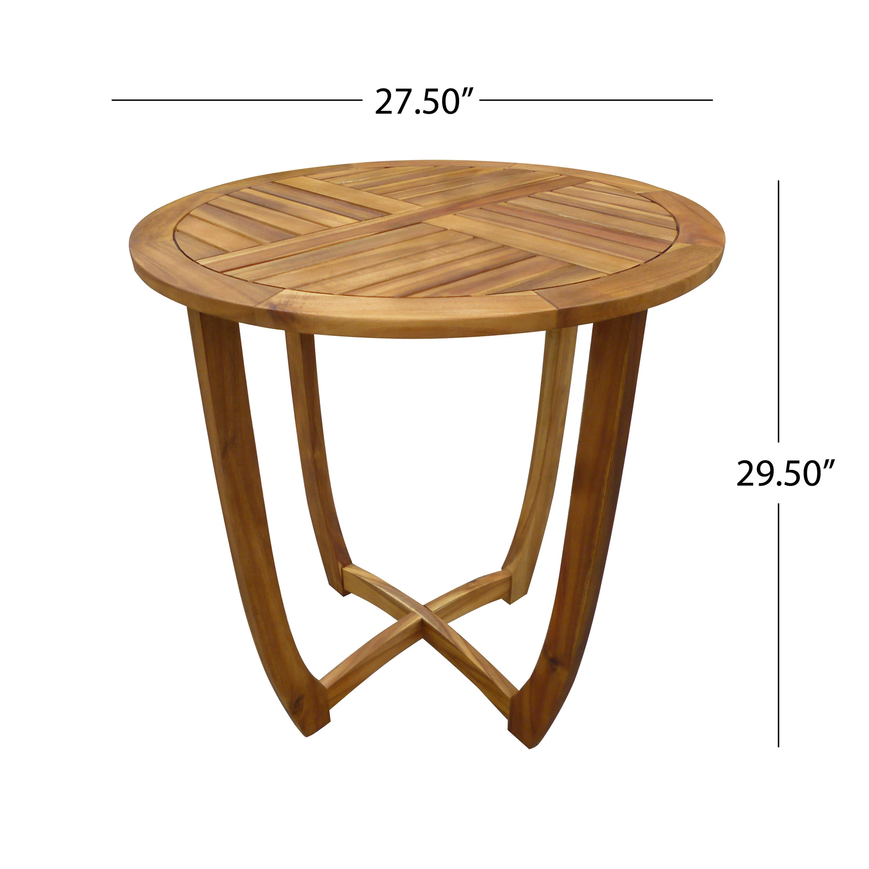 Bossier Outdoor 3 Piece Acacia Wood/ Wicker Bistro Set with Cushions, Teak Finish and Multibrown with Beige - furnishings