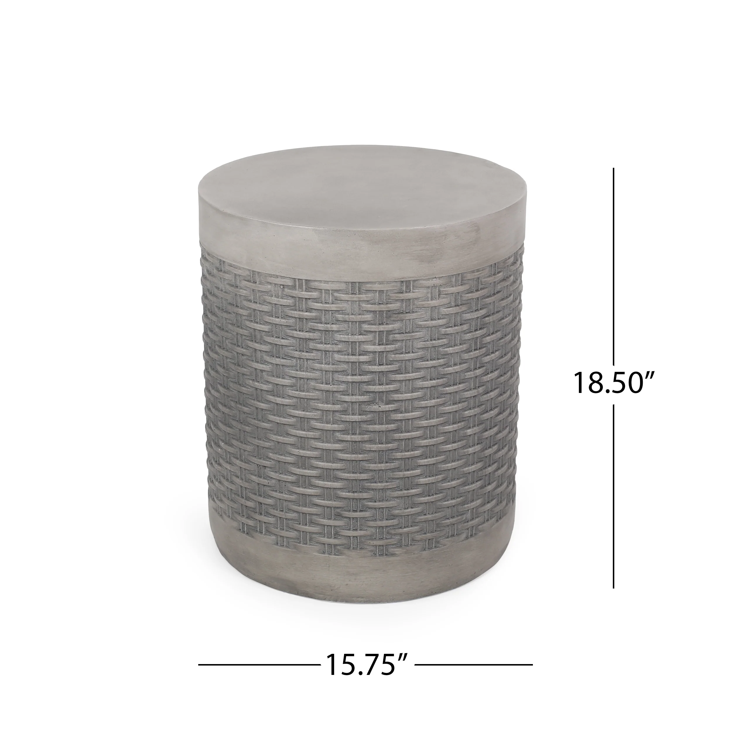 Laconia Outdoor Lightweight Concrete Side Table, Concrete Finish - furnishings