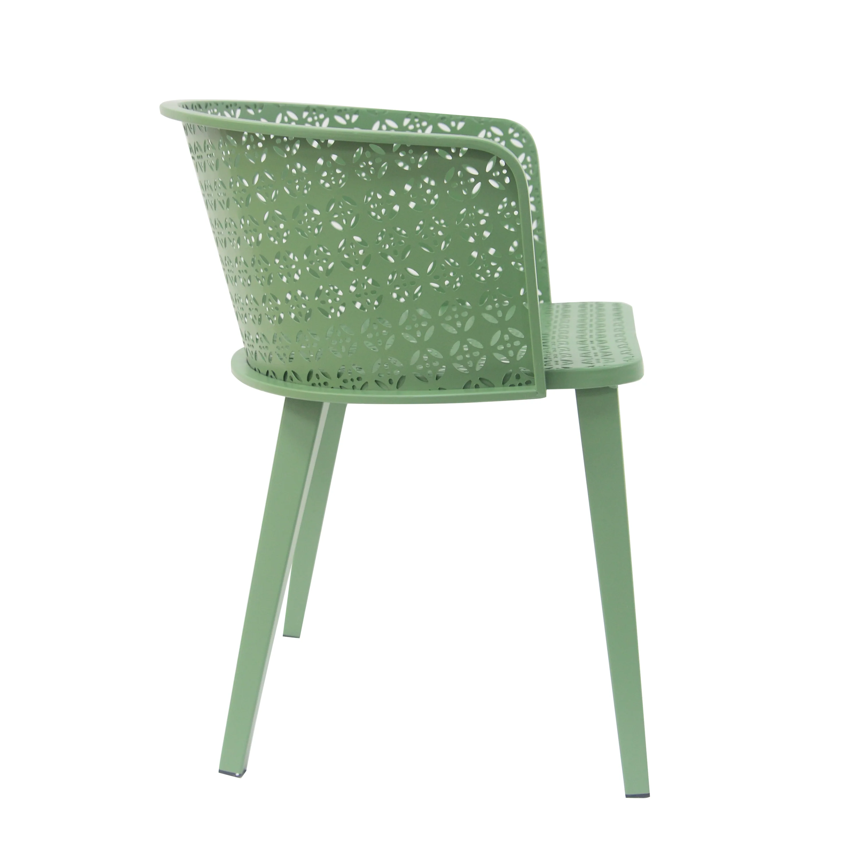 Caspiane Outdoor Patio Dining Chairs with Iron Frame - furnishings