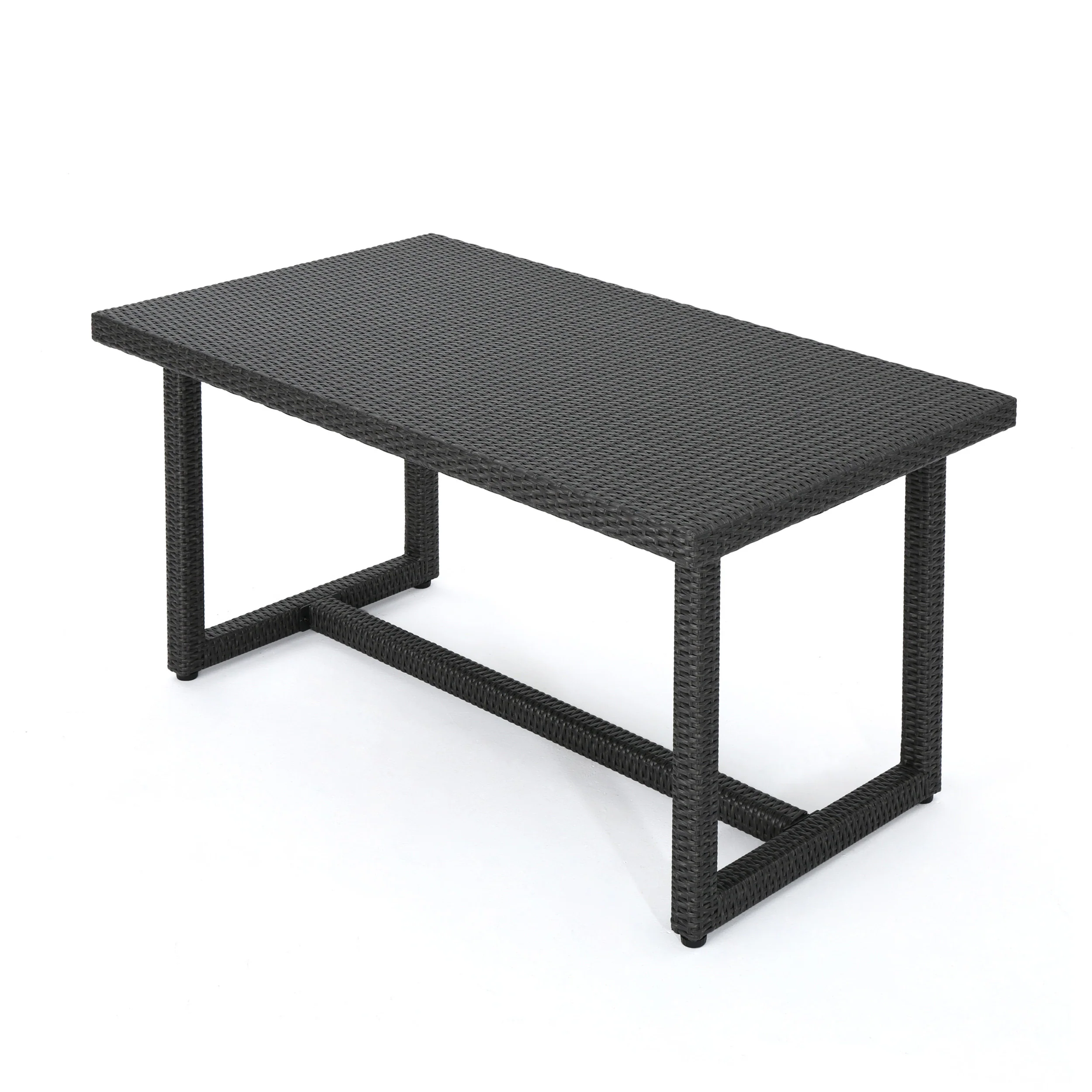 Malibu Outdoor 59 Inch Wicker Dining Table - furnishings