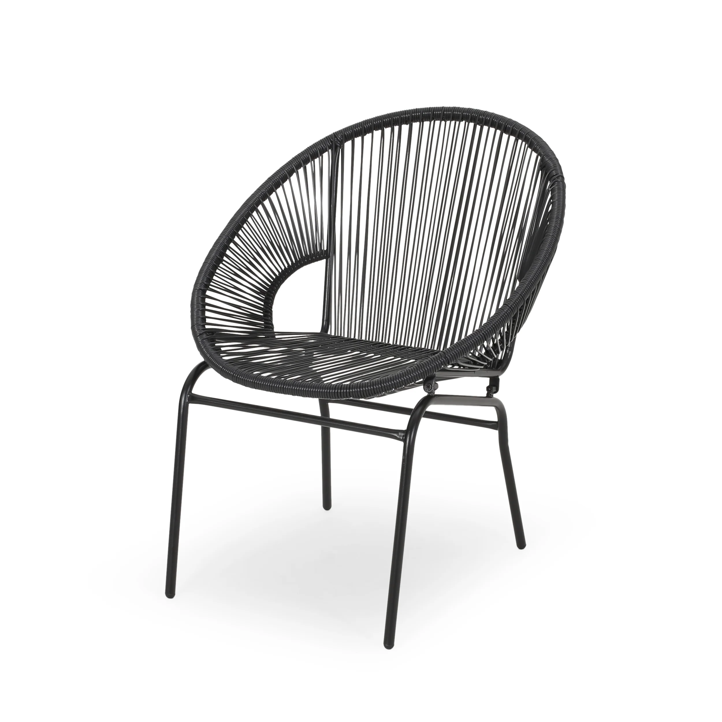 Chrissy Outdoor Modern 2 Seater Faux Rattan Chat Set - furnishings