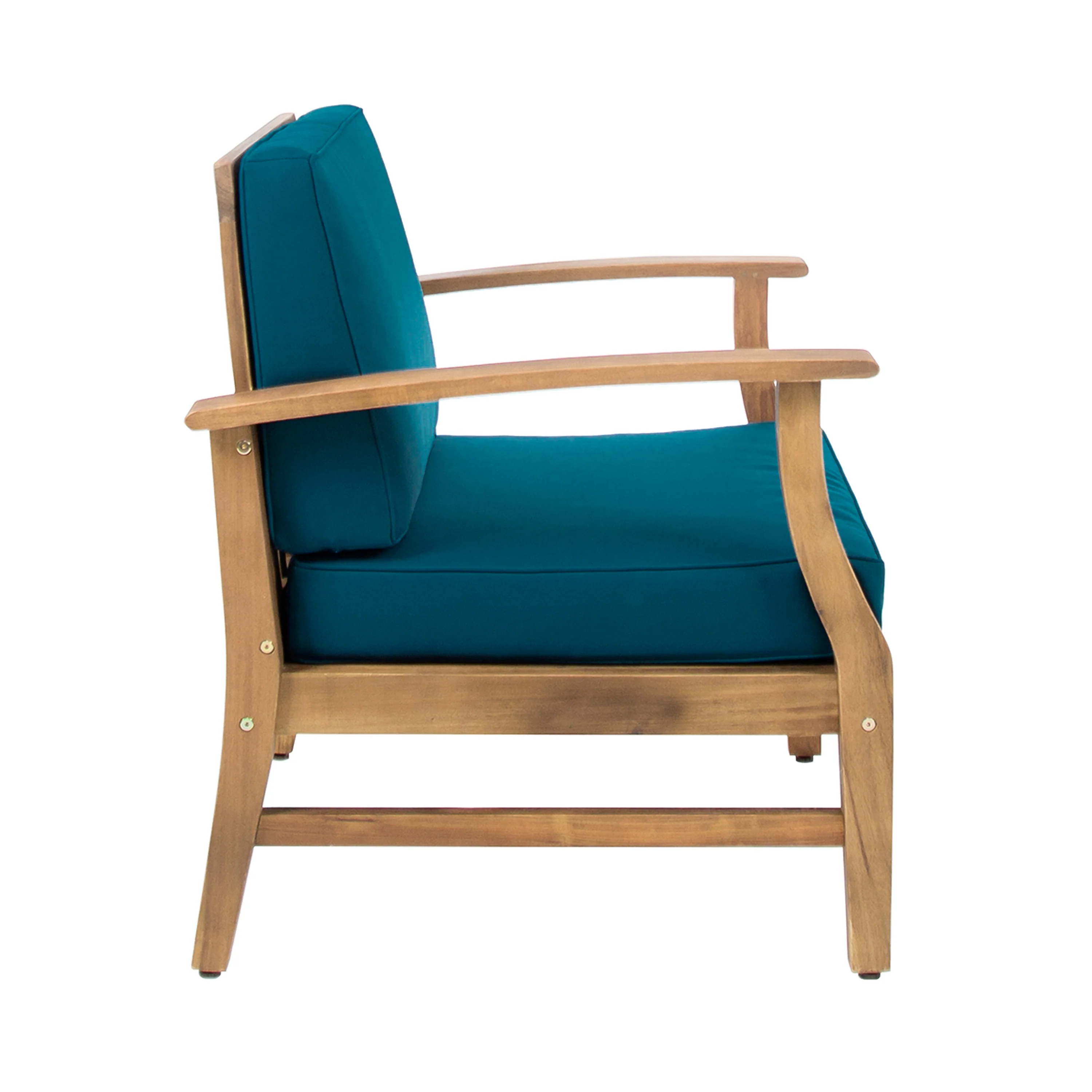 Abena Outdoor Acacia Wood Club Chair - furnishings