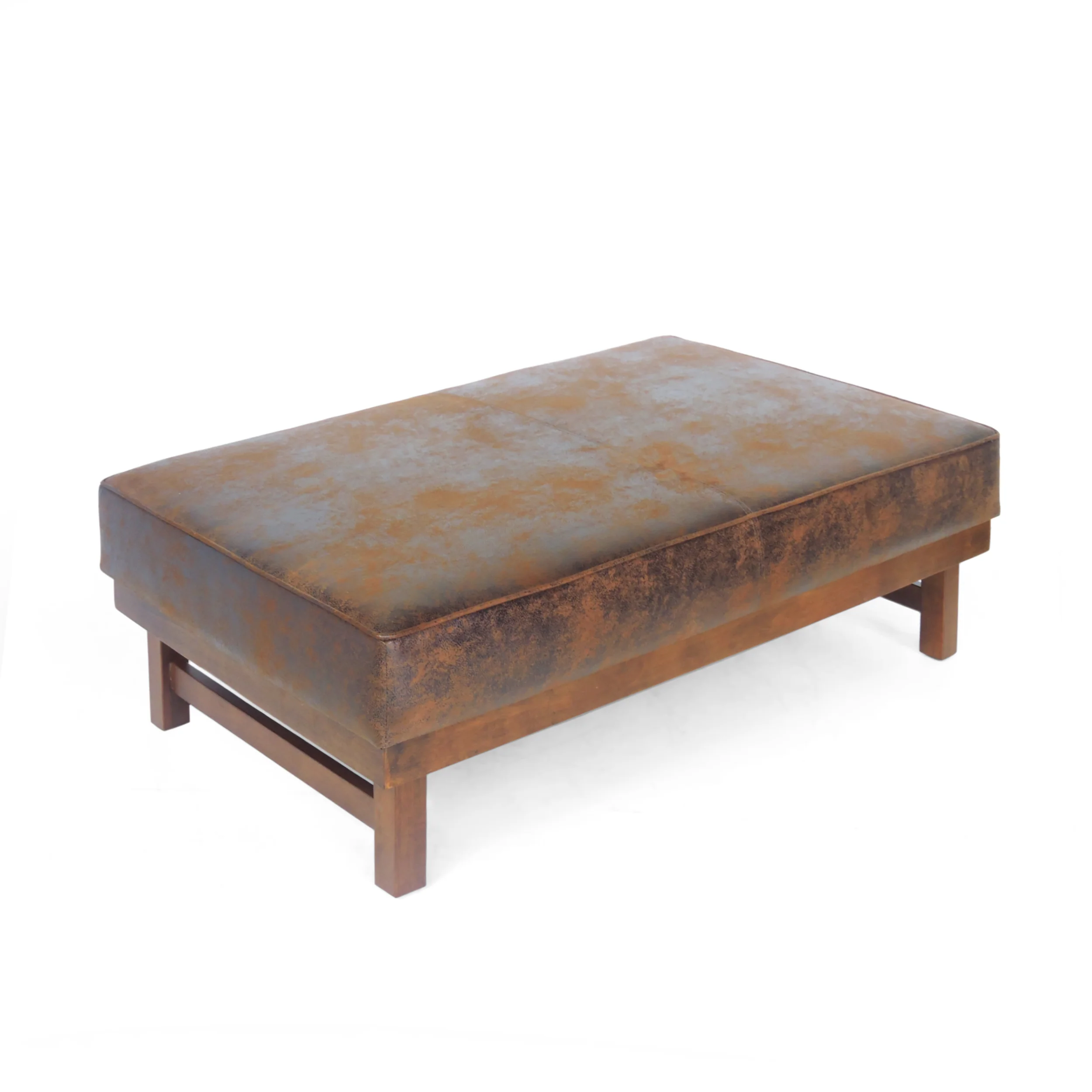 Temzyl Modern Microfiber Cocktail Ottoman with Wood Frame - furnishings