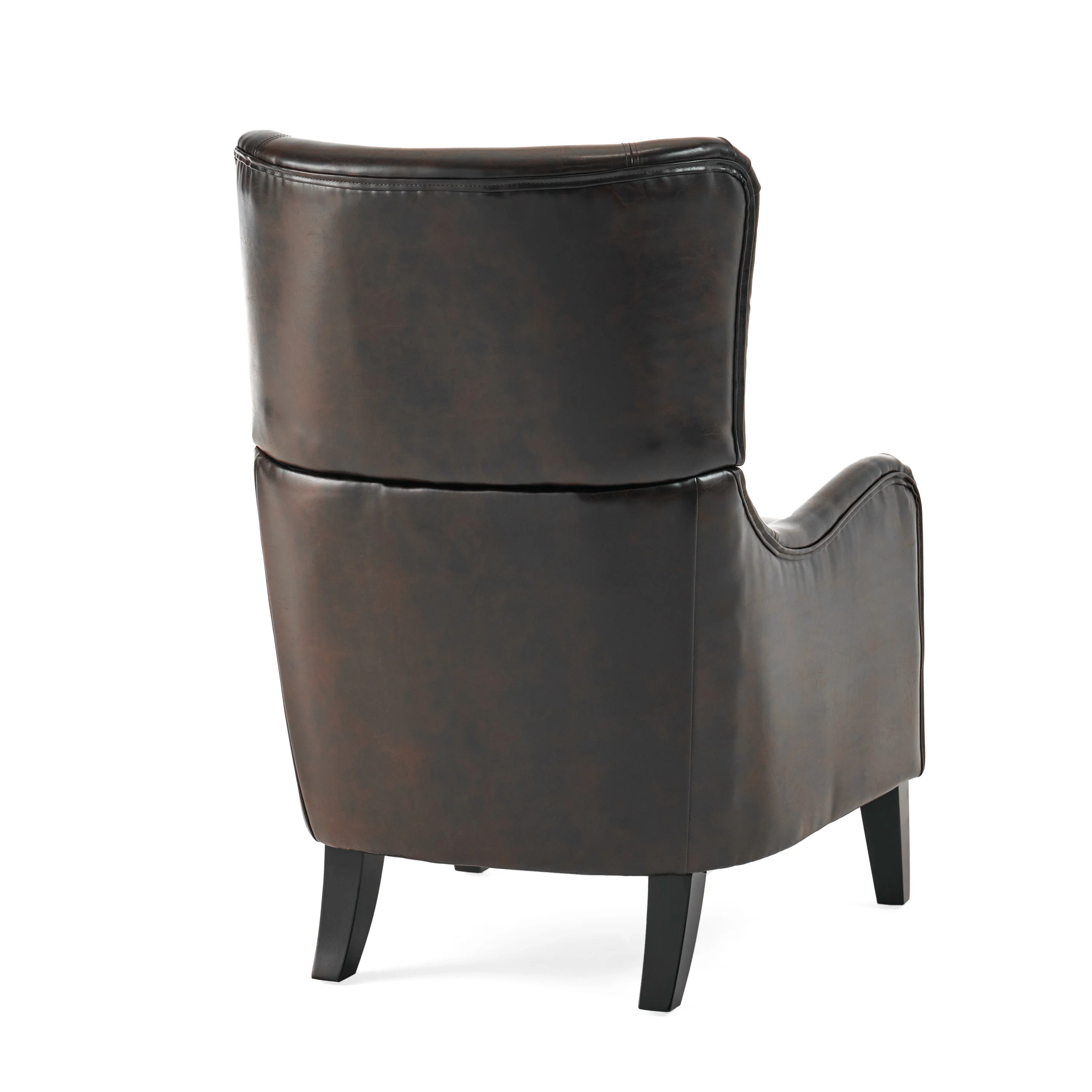 Alden Leather High Back Wingback Armchair - furnishings