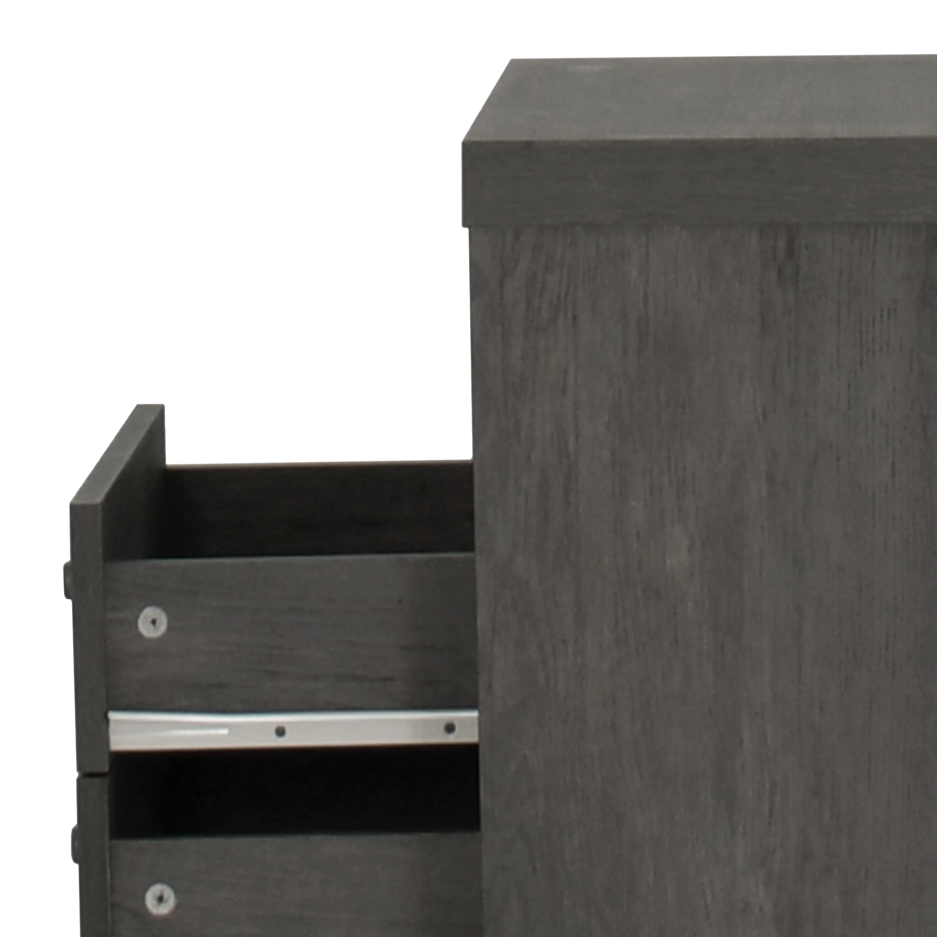 Farhart Mid Century Modern Faux Wood 2 Drawer Nightstand - furnishings