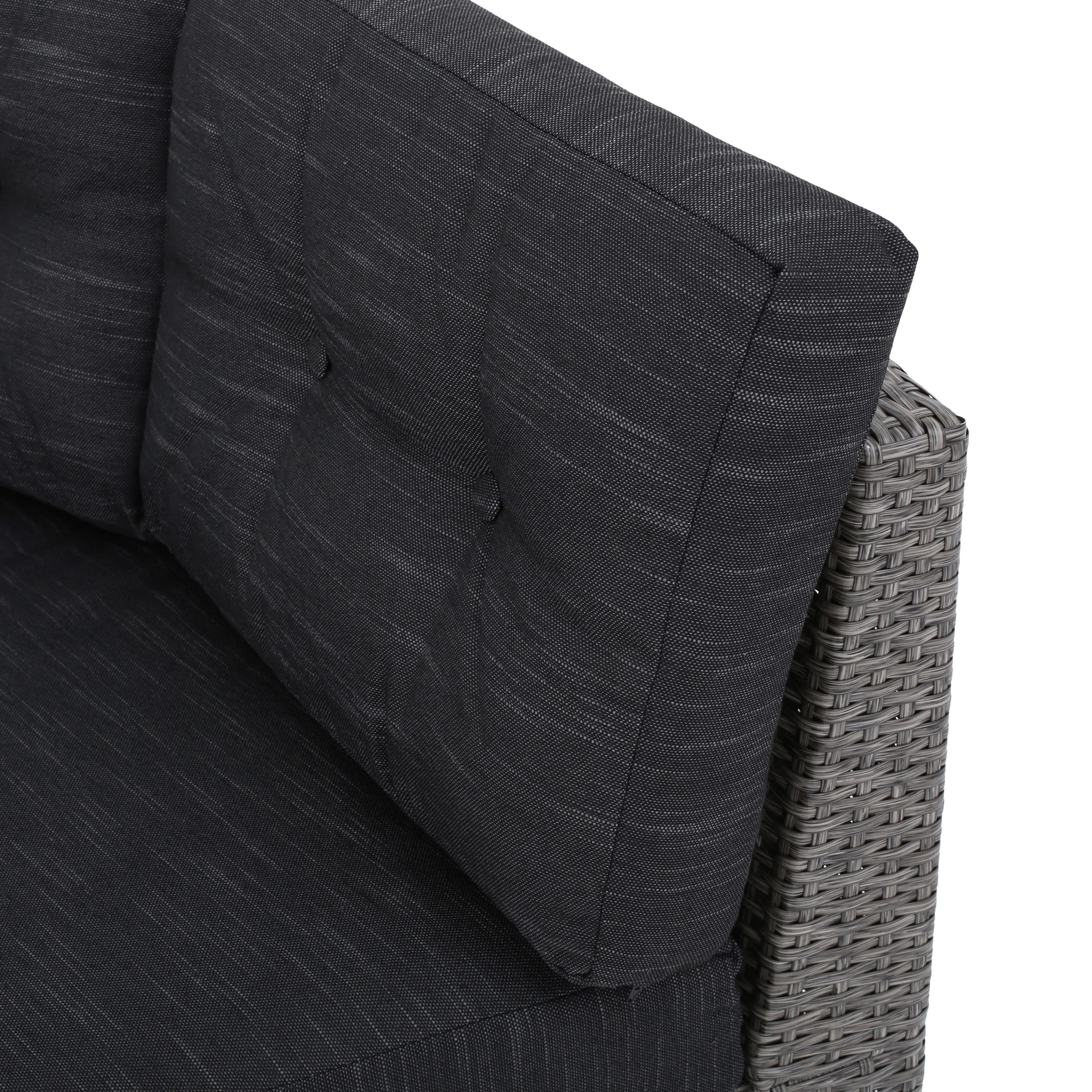 Breann Outdoor Round 8 Seater Wicker Sectional Set with Fire Pit and Tank Holder - furnishings