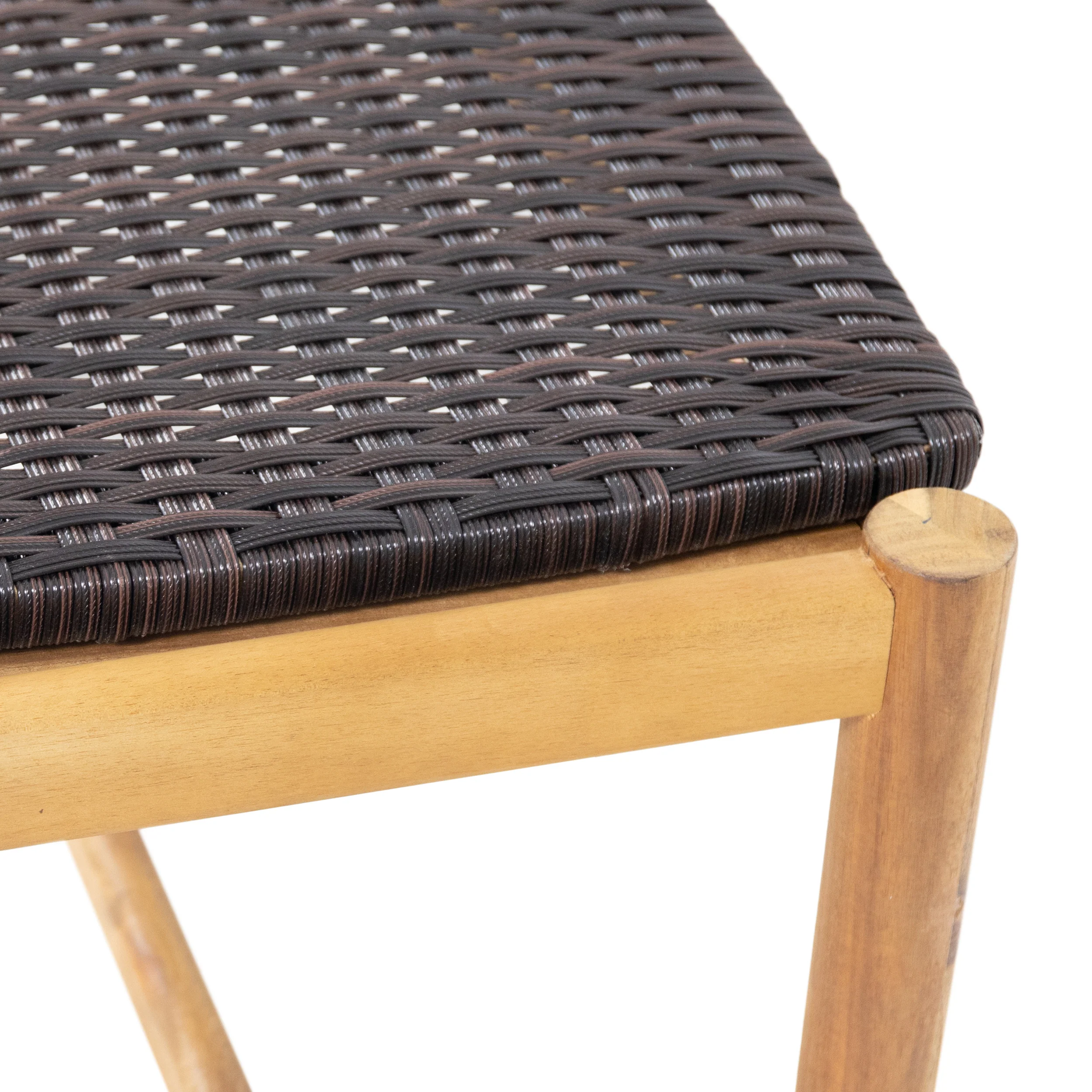 Erick Outdoor 3 Seater Wicker Bench - furnishings