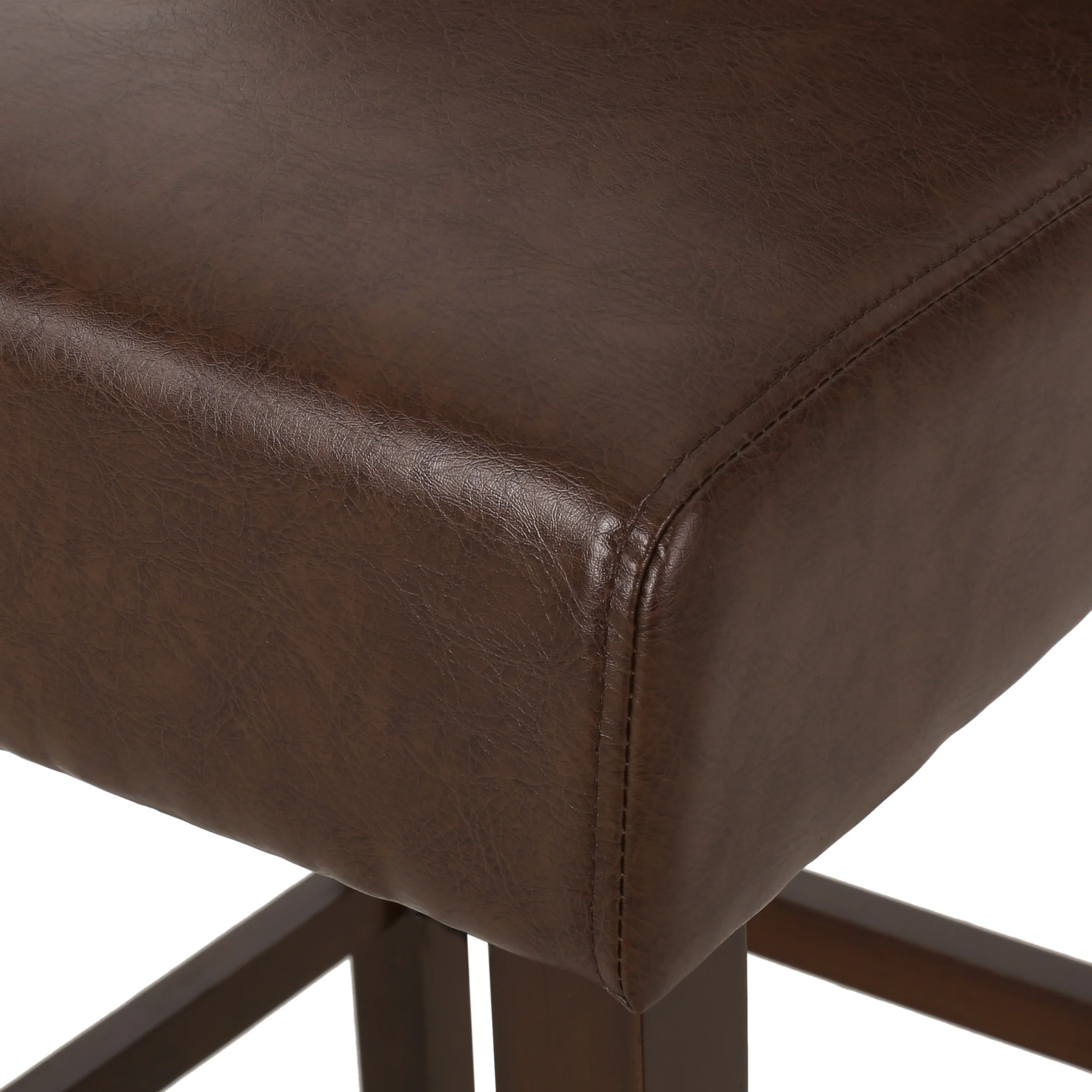 Leeandre Contemporary Wingback Faux Leather Barstools (Set of 2) - furnishings